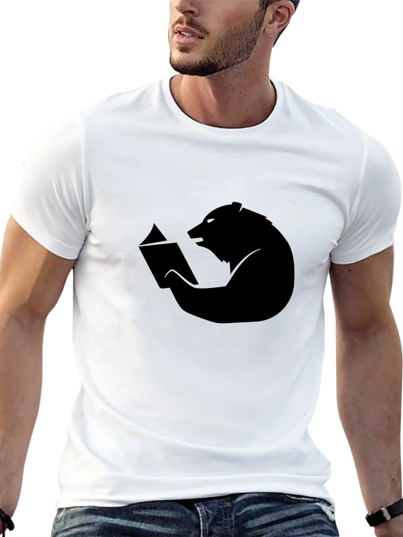 Bear Reading Book T-Shirt
