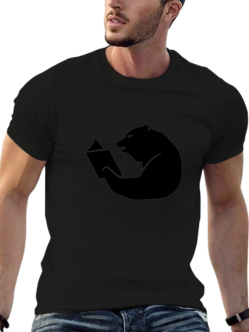 Bear Reading Book T-Shirt