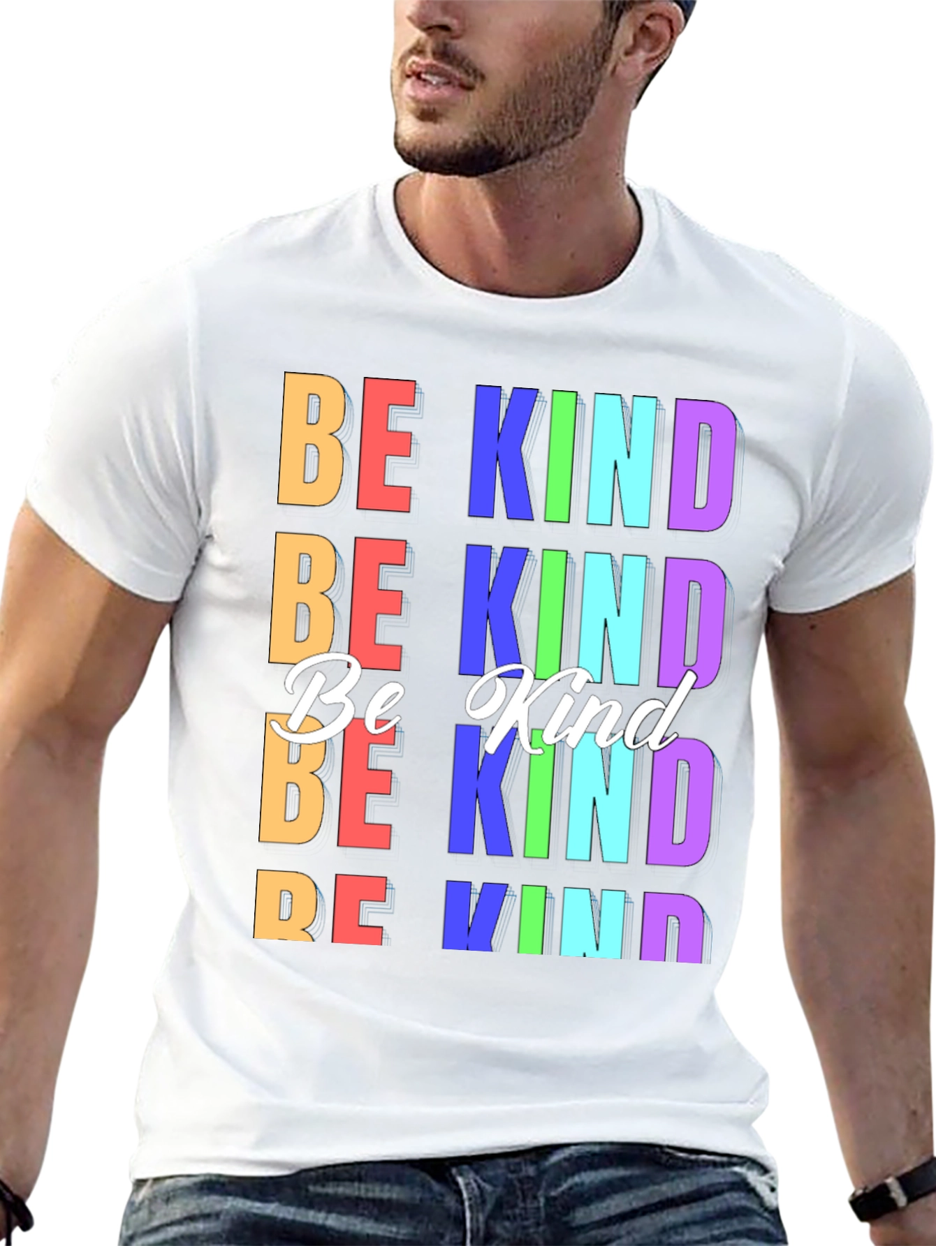 Be Kind Graphic Tee - Colorful Kindness T-Shirt