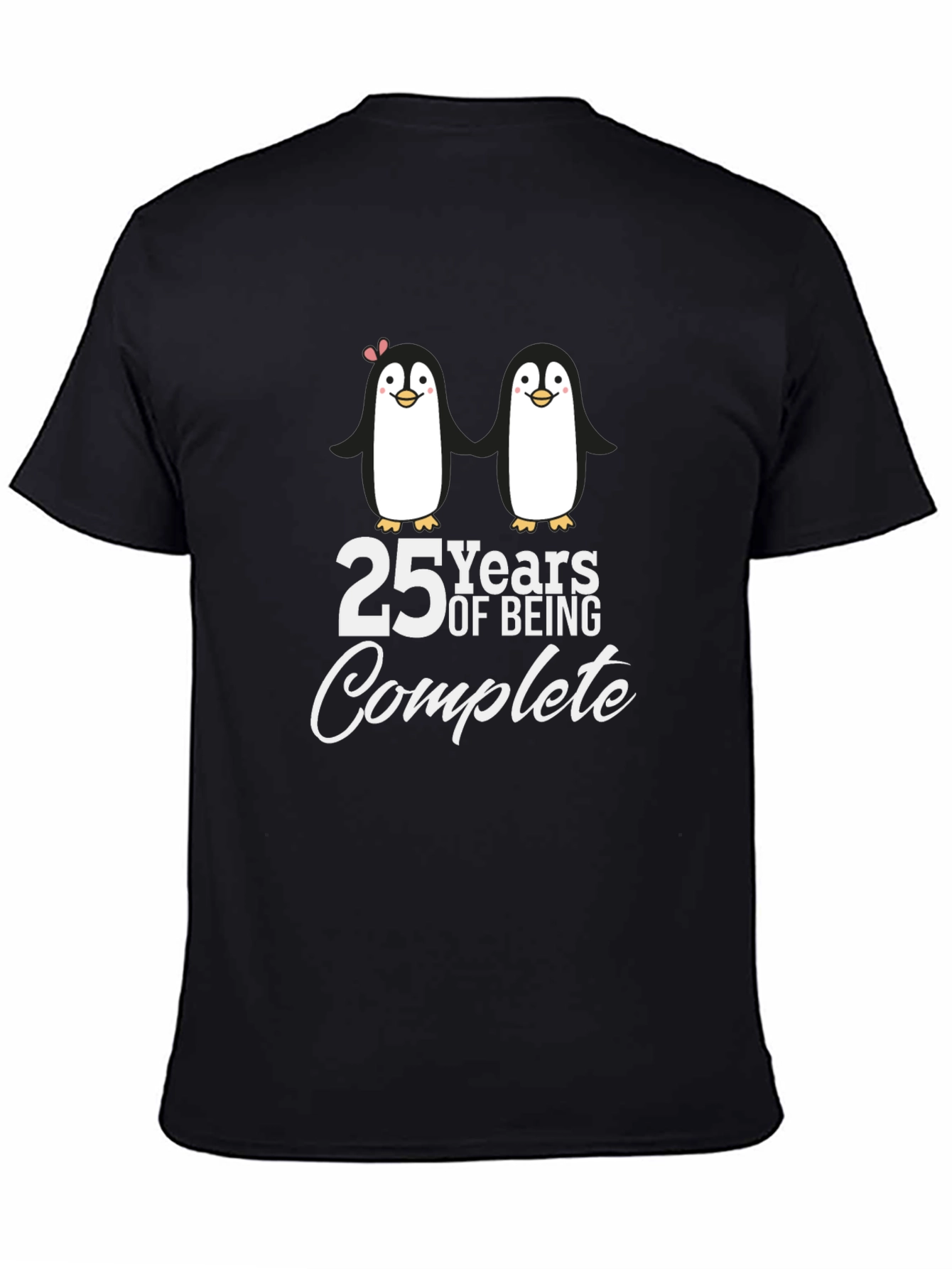 25 Years Complete Penguin Couple Anniversary T-Shirt