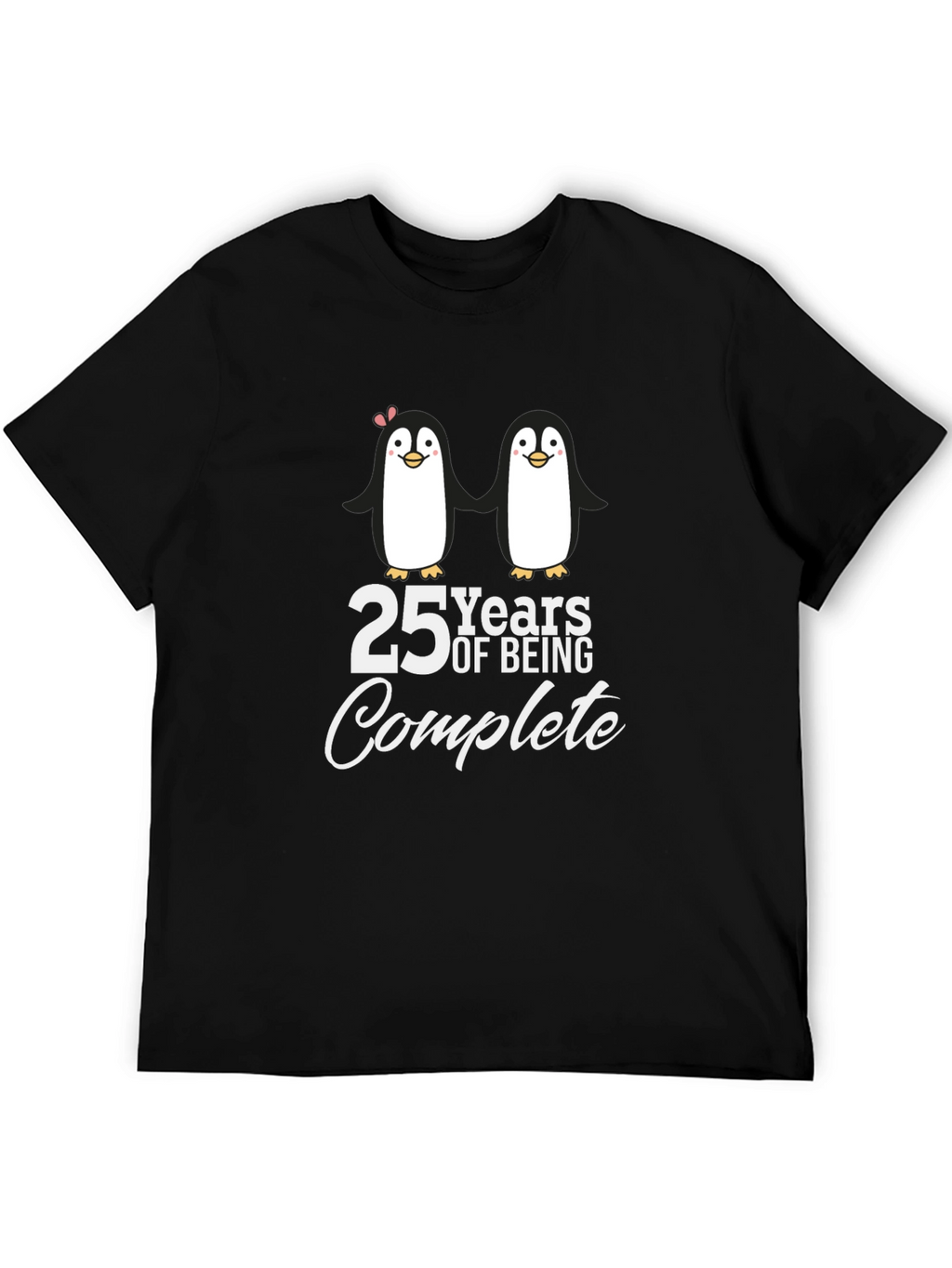 25 Years Complete Penguin Couple Anniversary T-Shirt