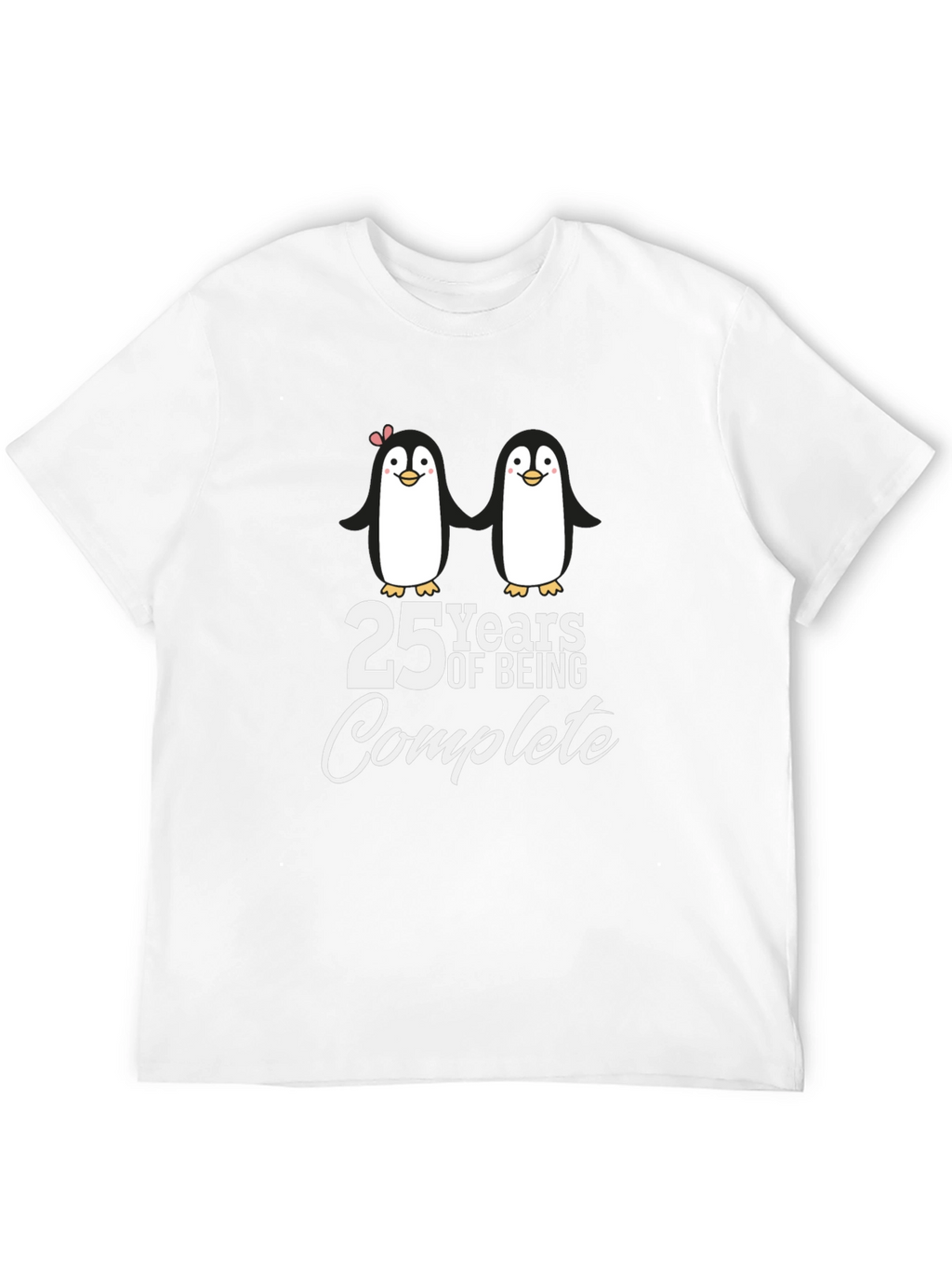 25 Years Complete Penguin Couple Anniversary T-Shirt