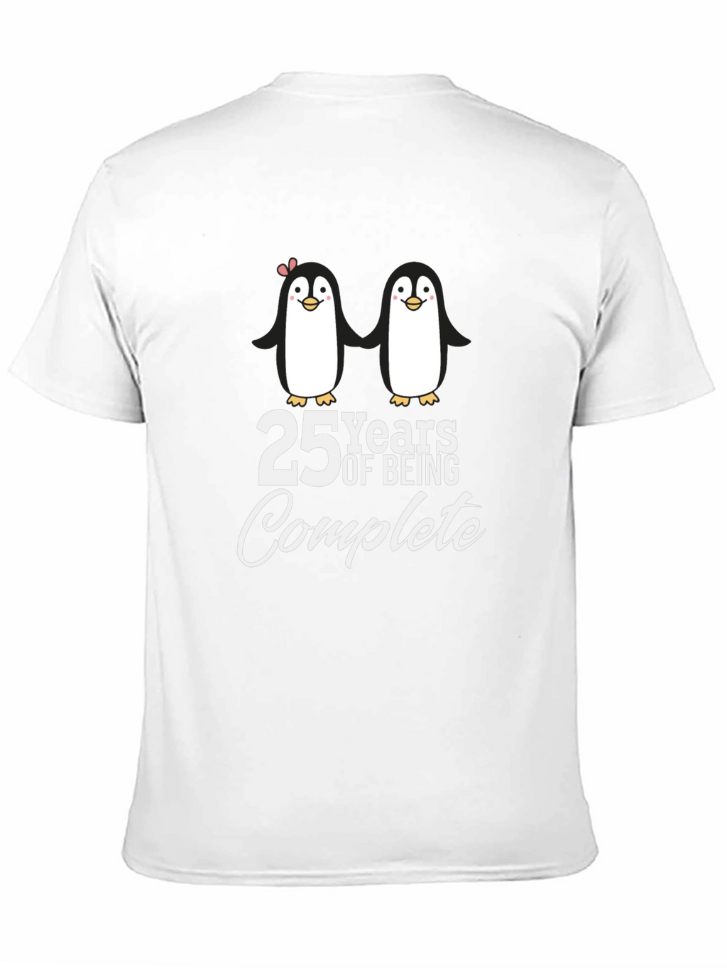 25 Years Complete Penguin Couple Anniversary T-Shirt