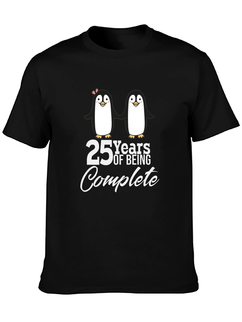 25 Years Complete Penguin Couple Anniversary T-Shirt