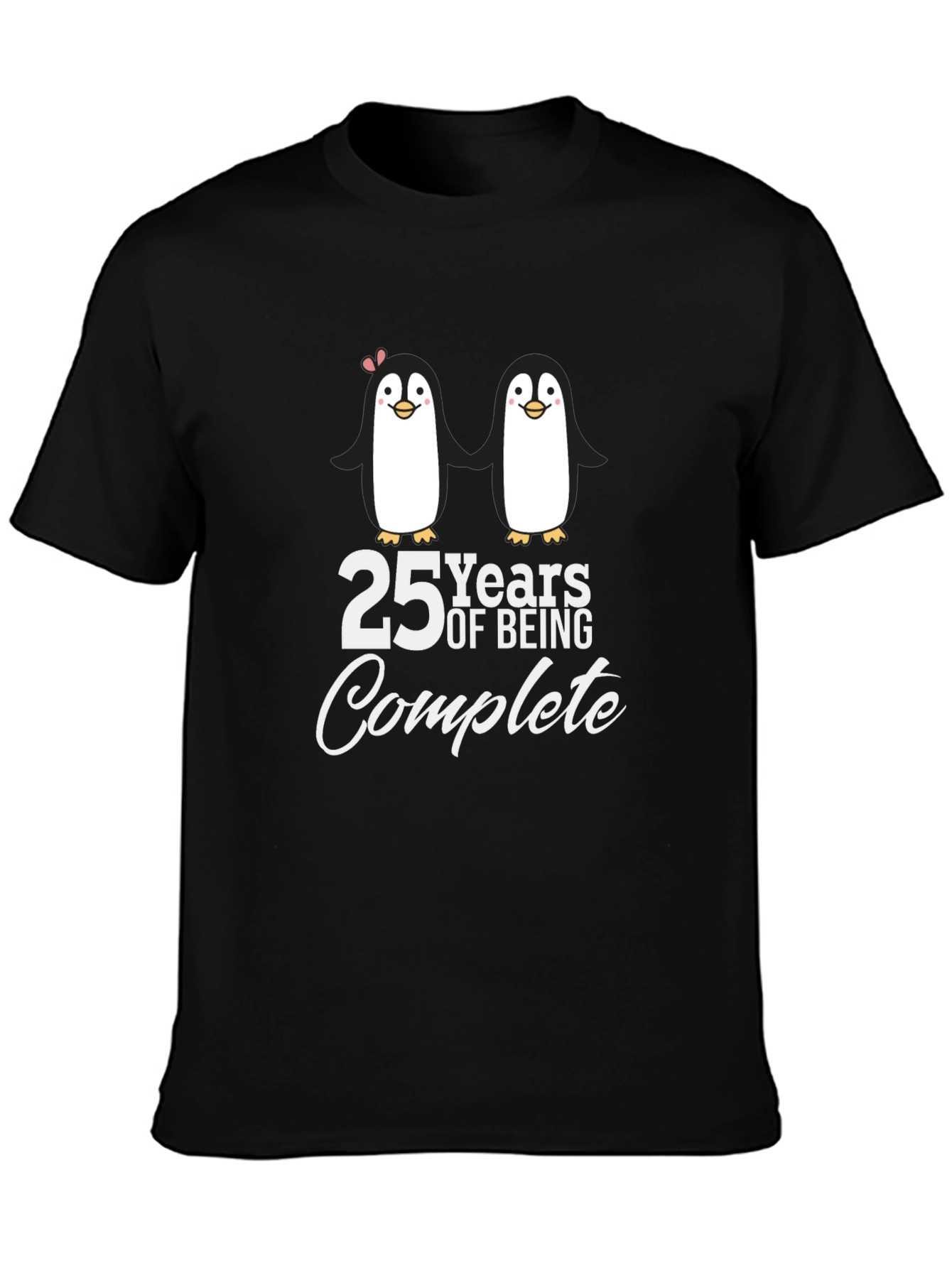 25 Years Complete Penguin Couple Anniversary T-Shirt
