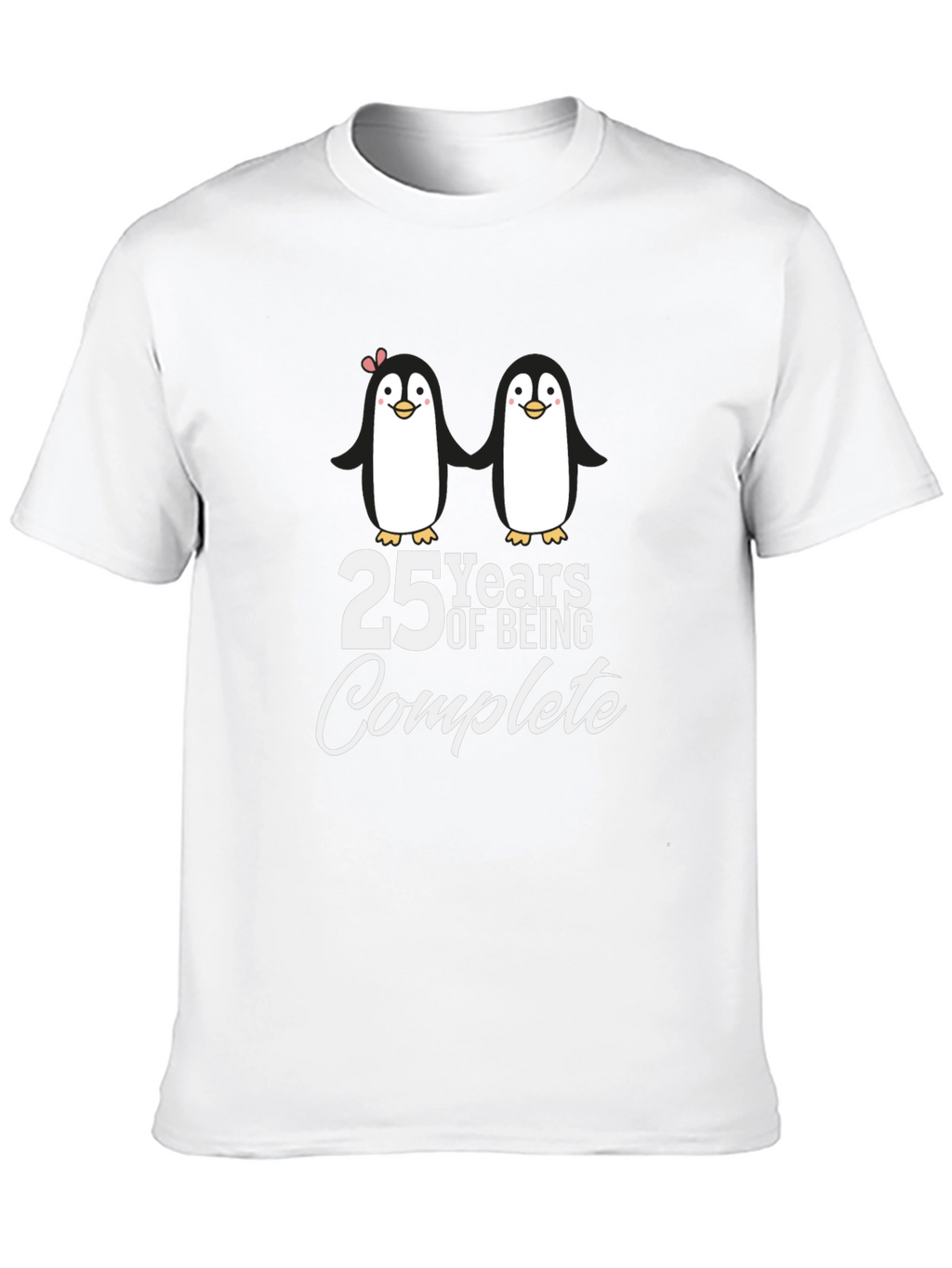 25 Years Complete Penguin Couple Anniversary T-Shirt