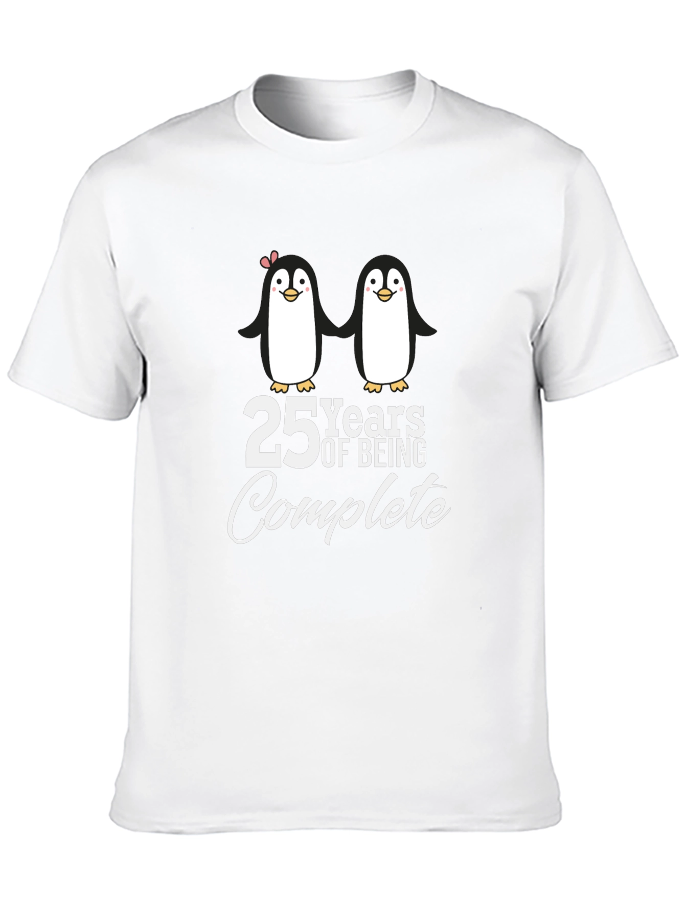 25 Years Complete Penguin Couple Anniversary T-Shirt
