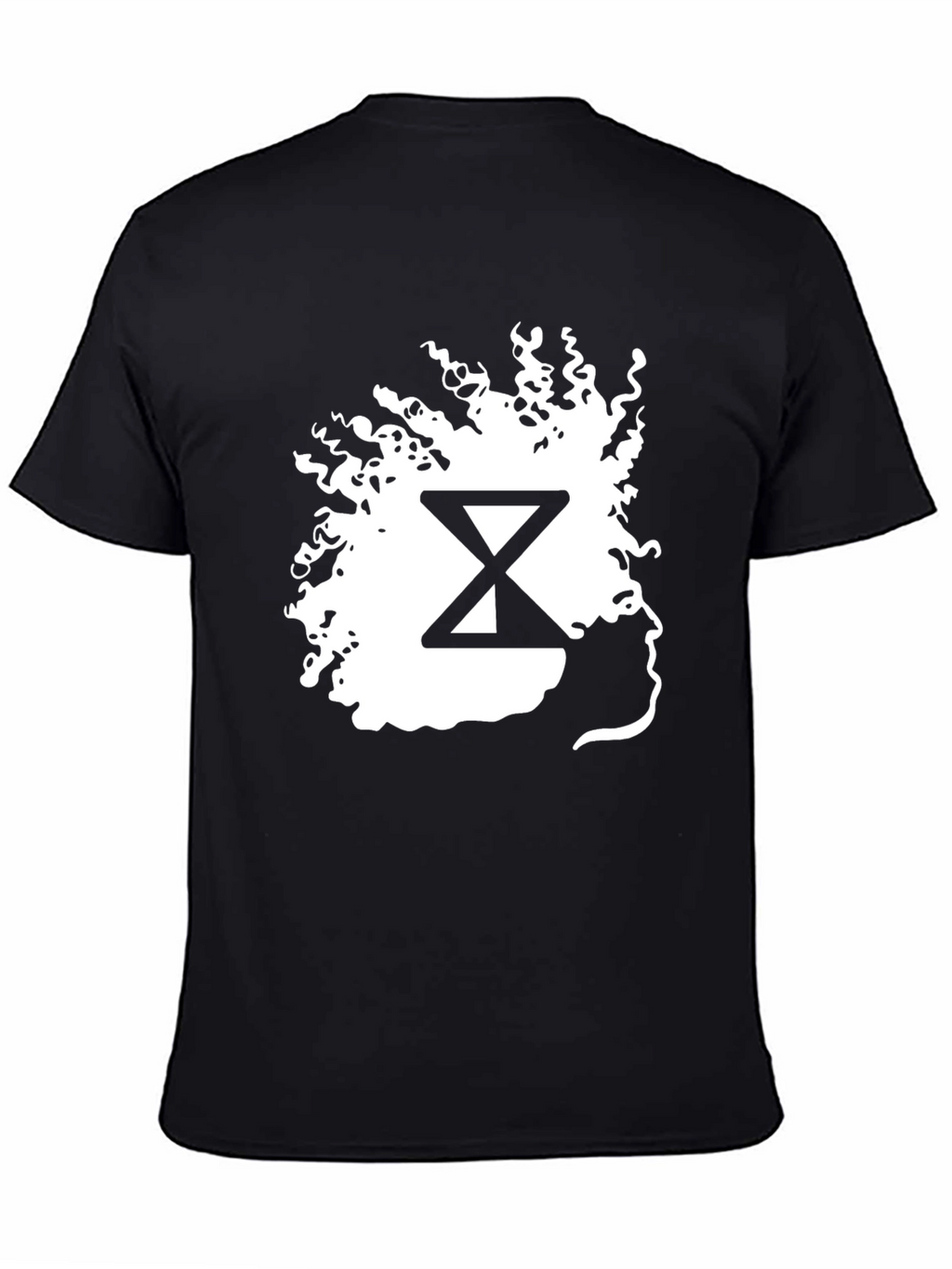Abstract Hourglass Graphic Tee - Black