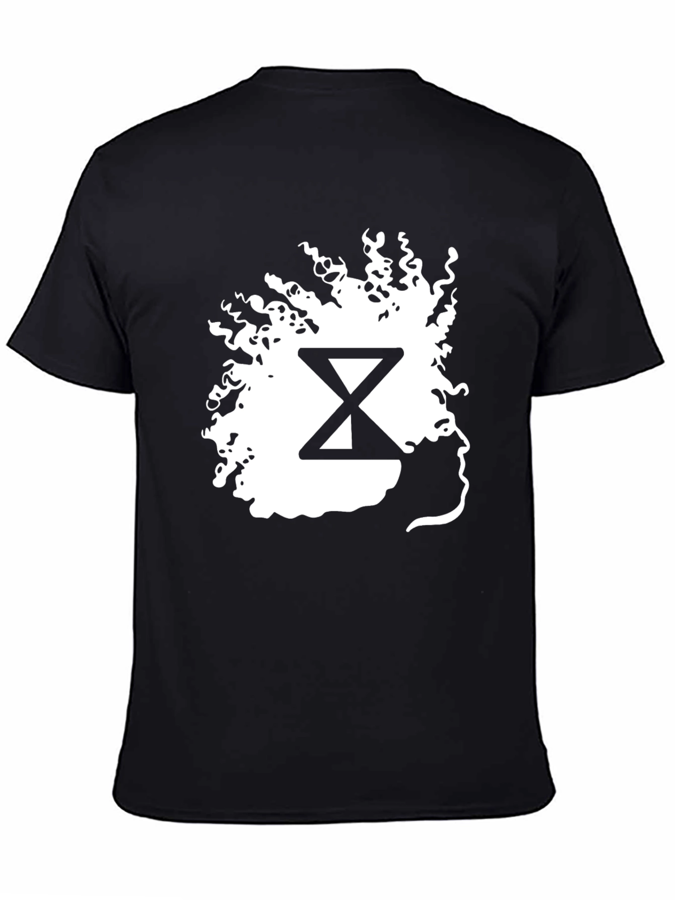 Abstract Hourglass Graphic Tee - Black