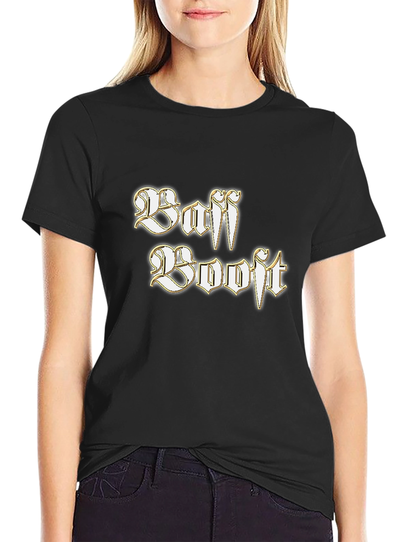 Baff Booft Graphic Tee - Stylish Black T-Shirt