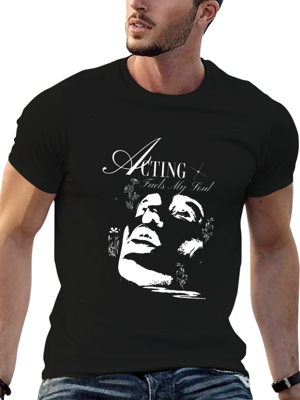 Acting Fuels My Soul Graphic Black T-Shirt