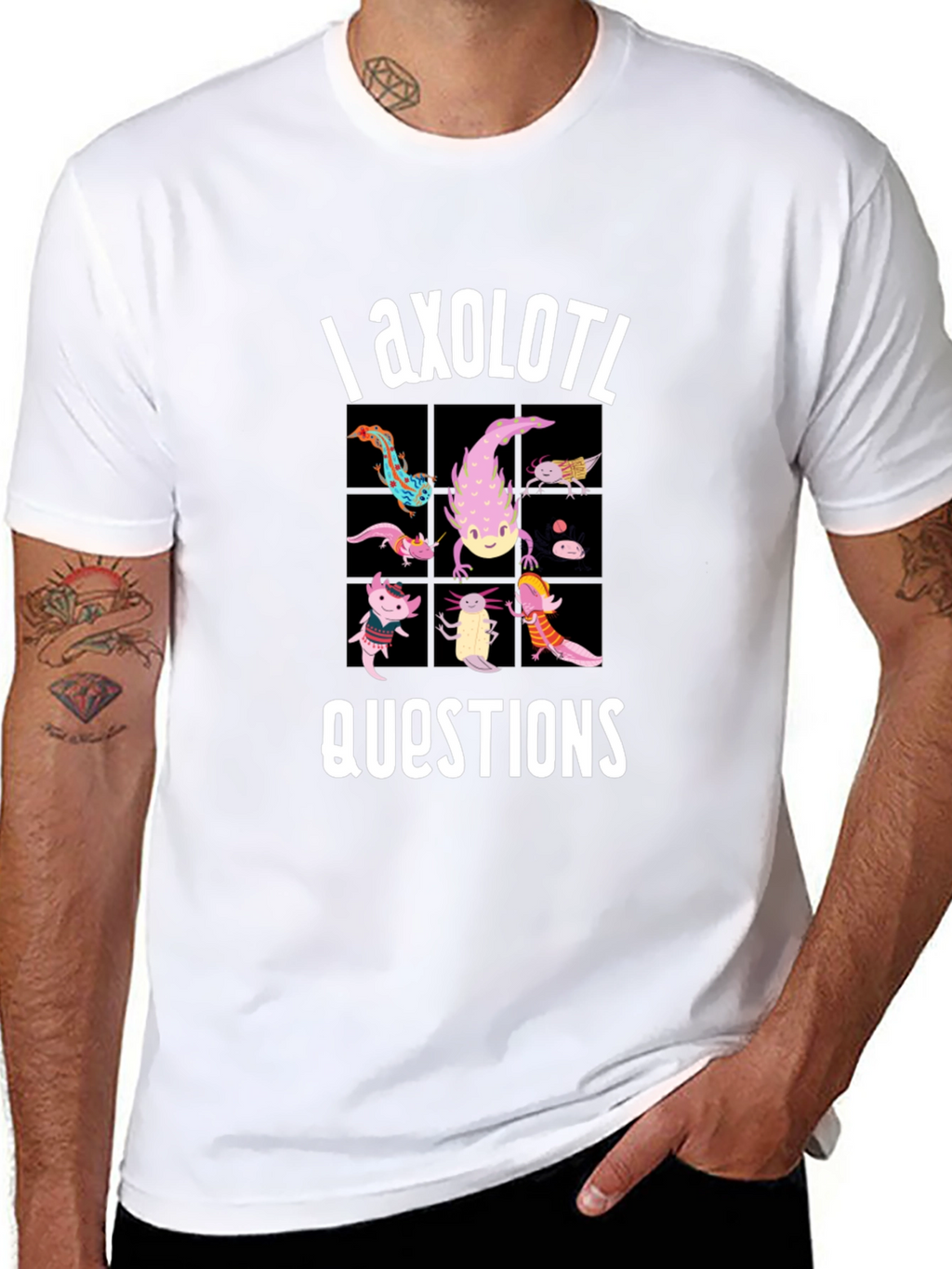 Axolotl Questions Funny Graphic T-Shirt