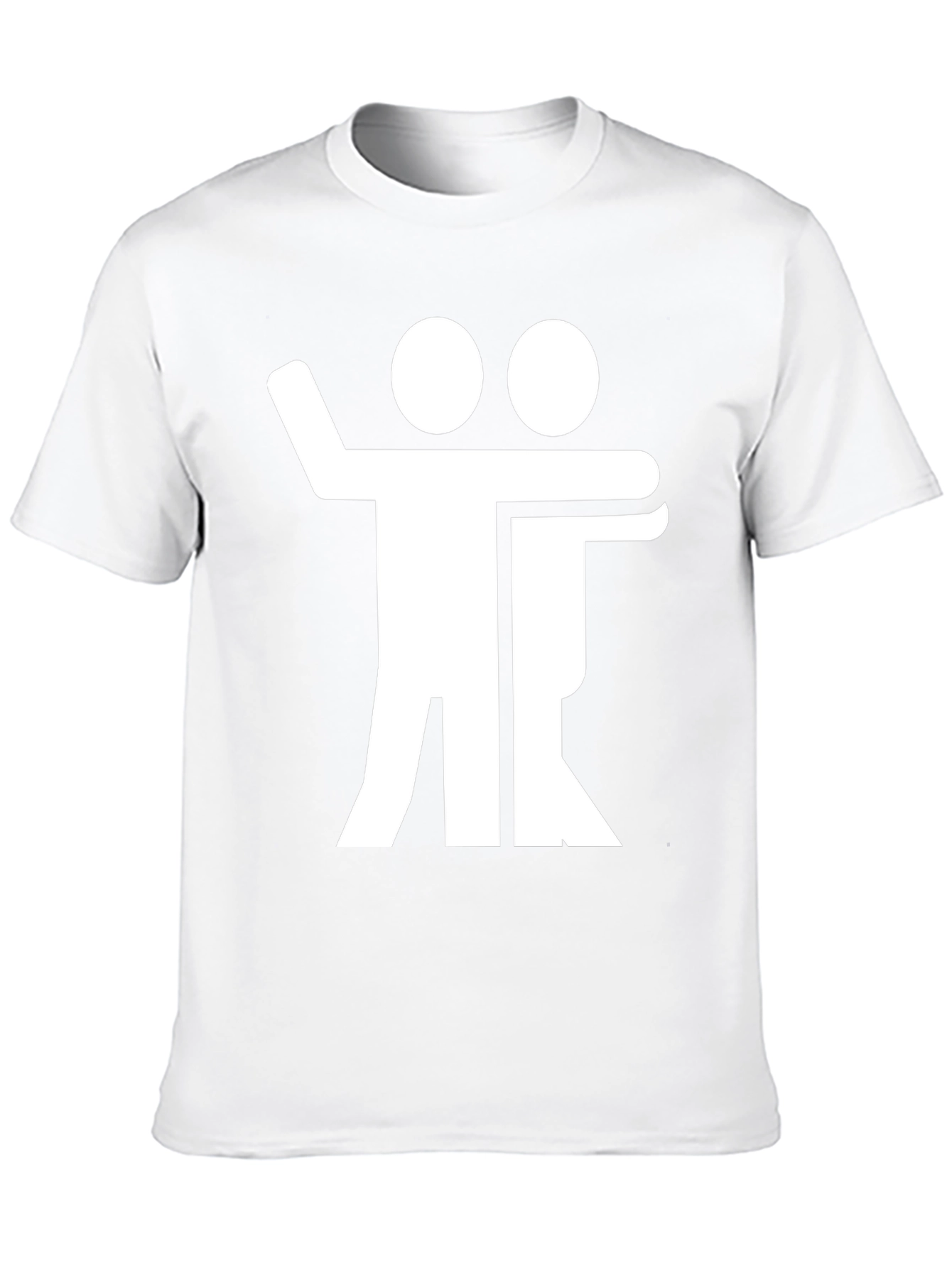 Black T-Shirt with Hugging Figures Graphic