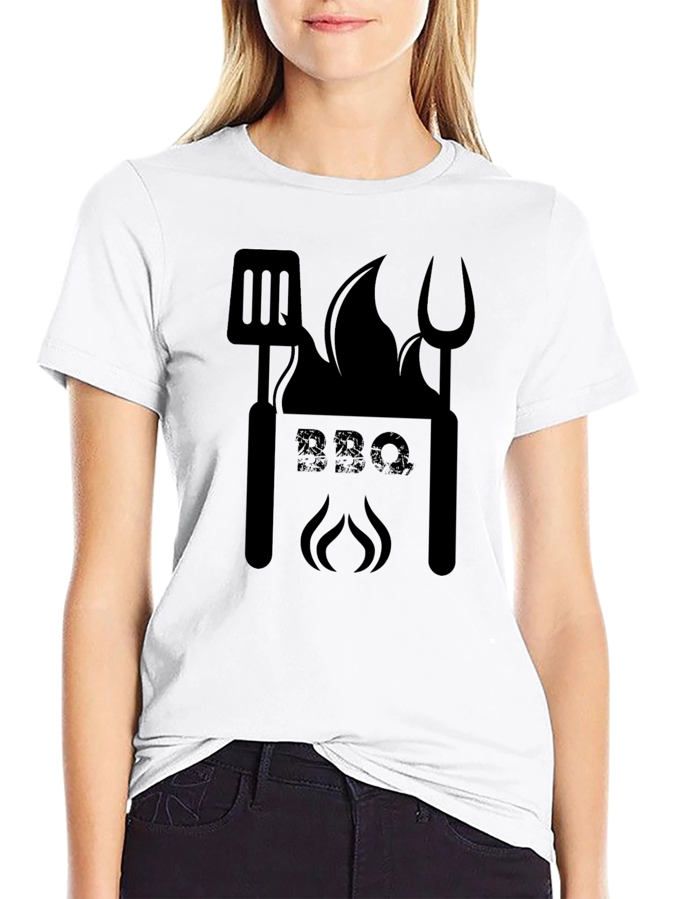 BBQ Grilling Master T-Shirt - Black Cotton