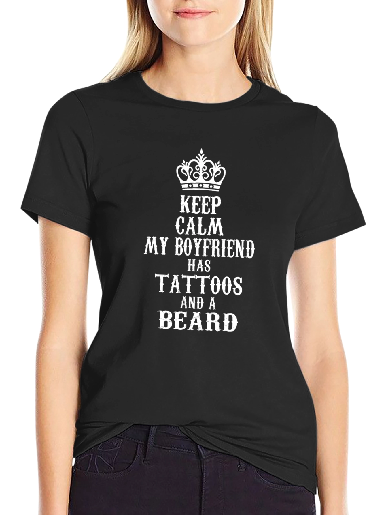 Boyfriend Tattoo Beard T-Shirt | Keep Calm