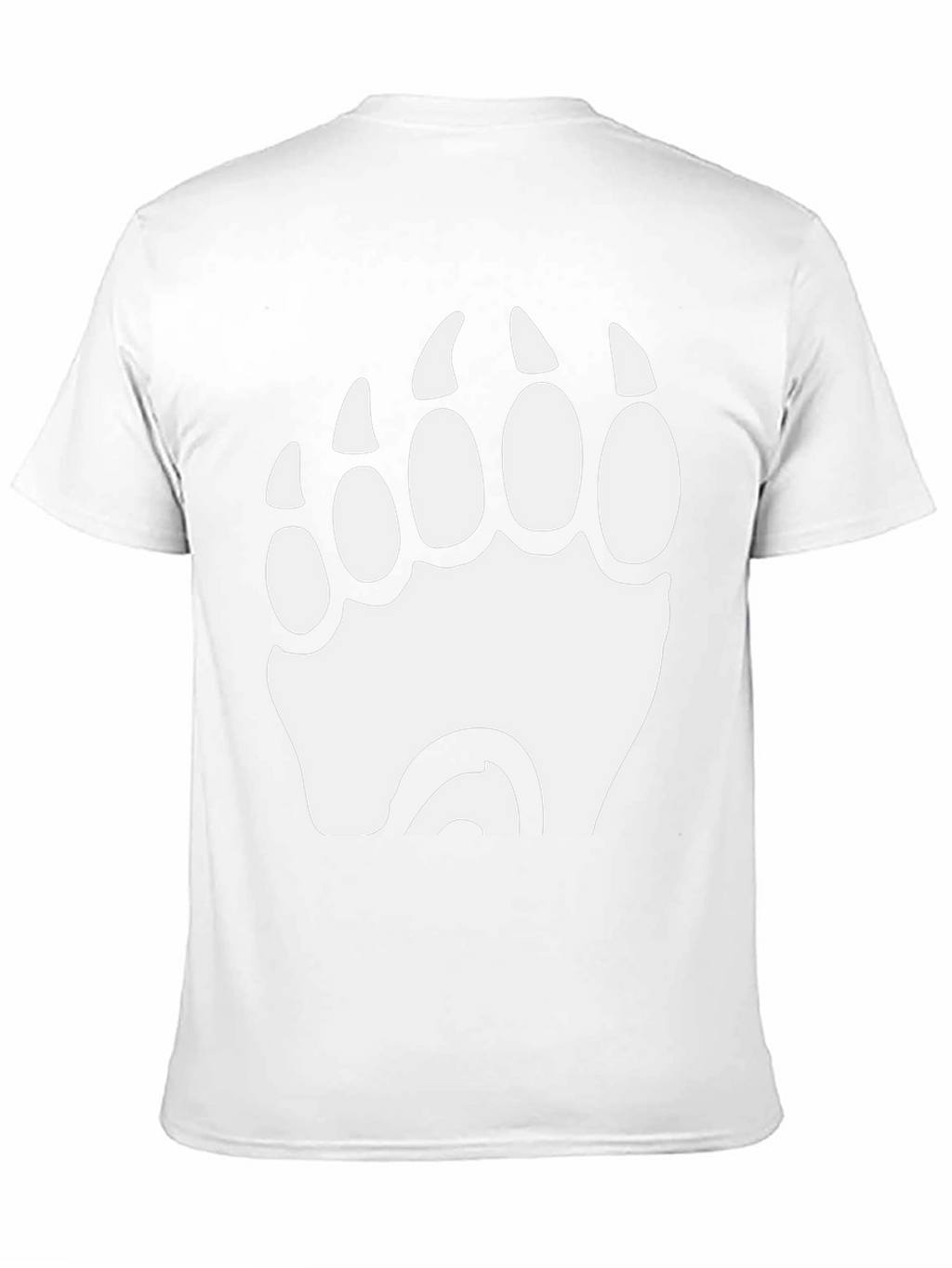 Bear Paw Print Graphic T-Shirt - Black