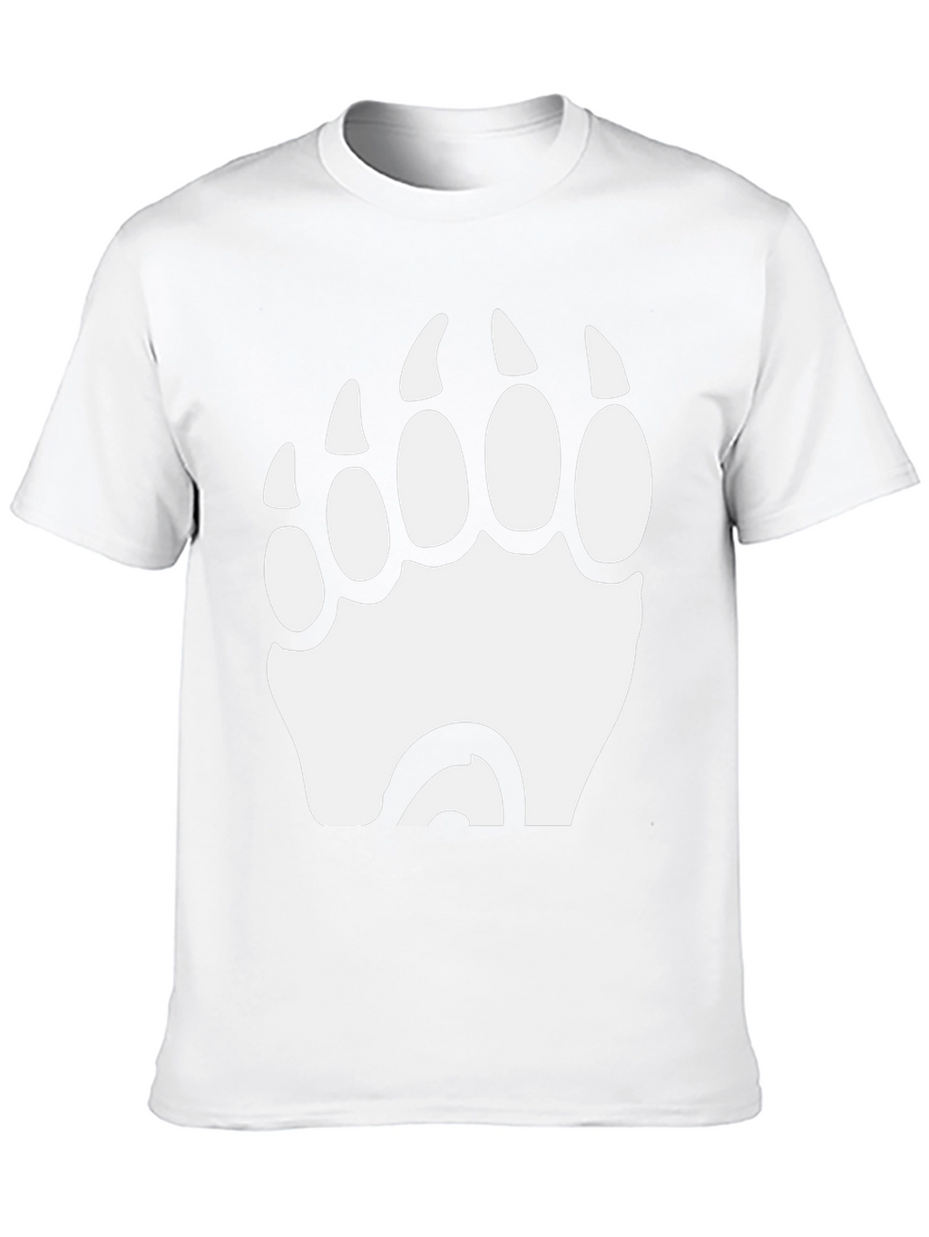 Bear Paw Print Graphic T-Shirt - Black