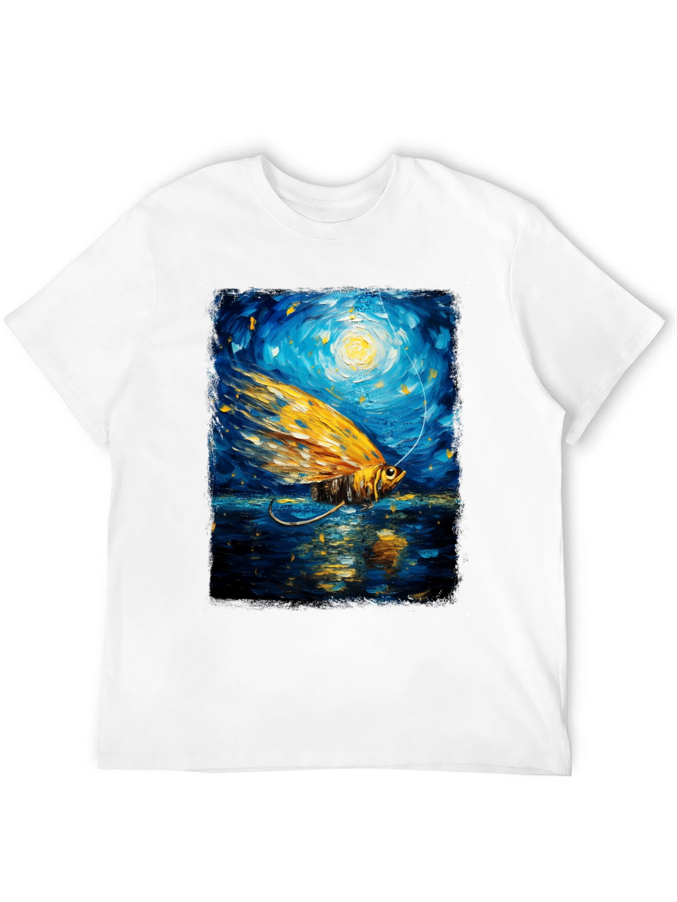Artistic Fishing Lure Graphic T-Shirt