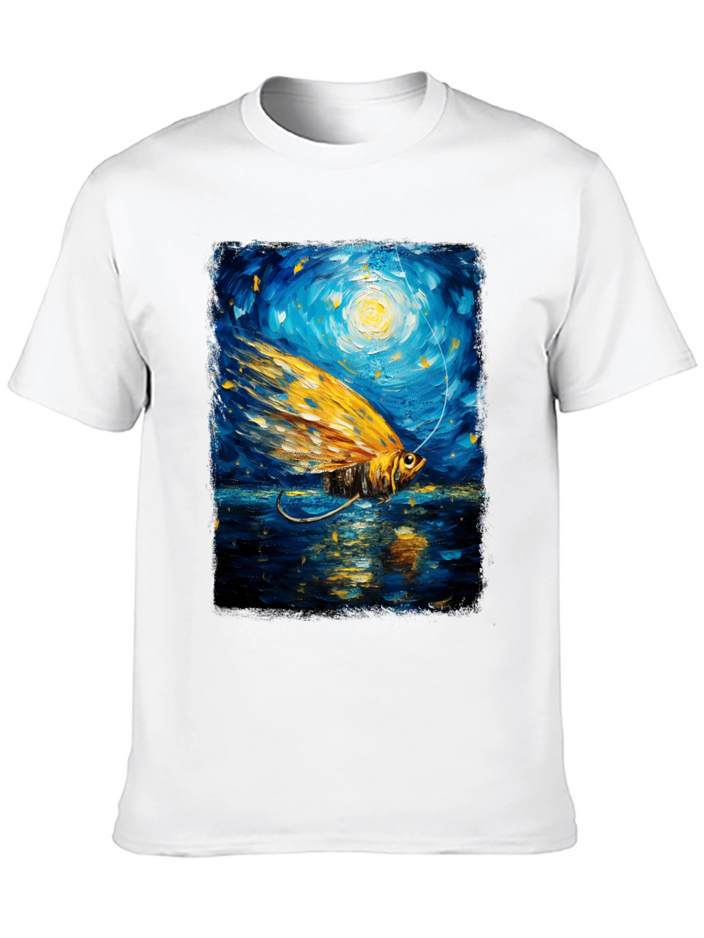 Artistic Fishing Lure Graphic T-Shirt