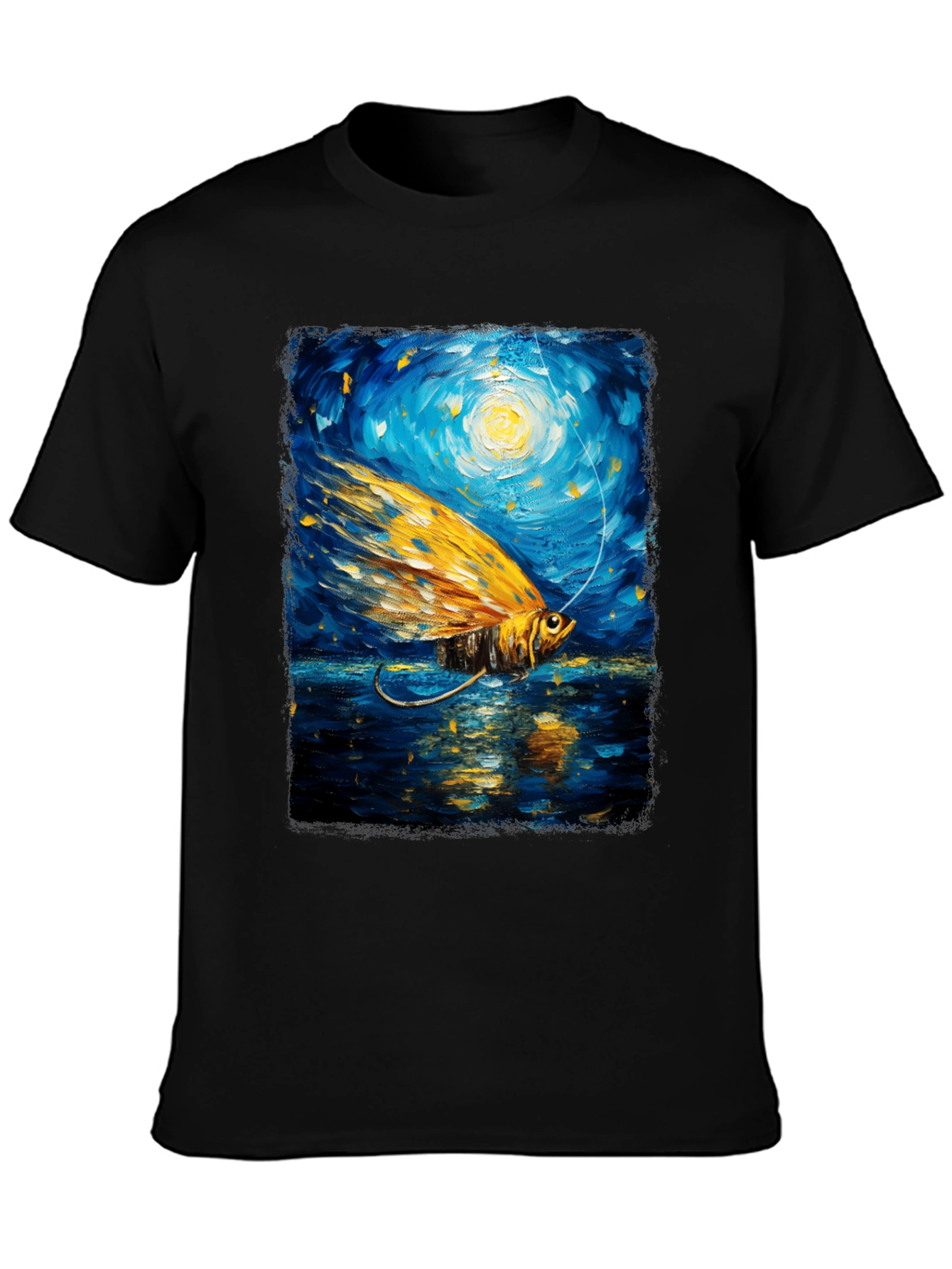 Artistic Fishing Lure Graphic T-Shirt