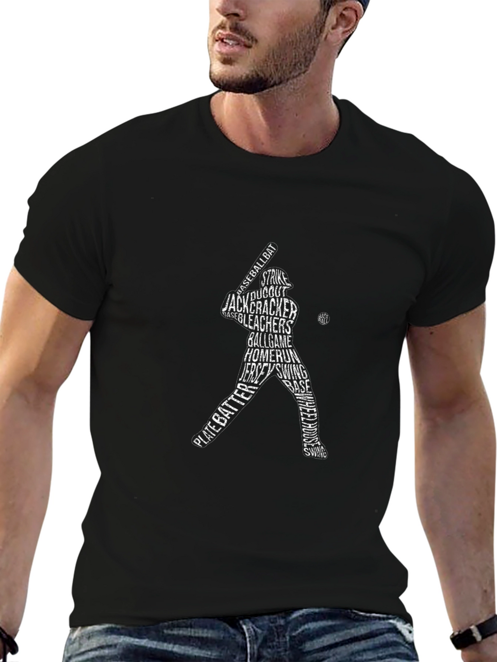 Baseball Word Art T-Shirt