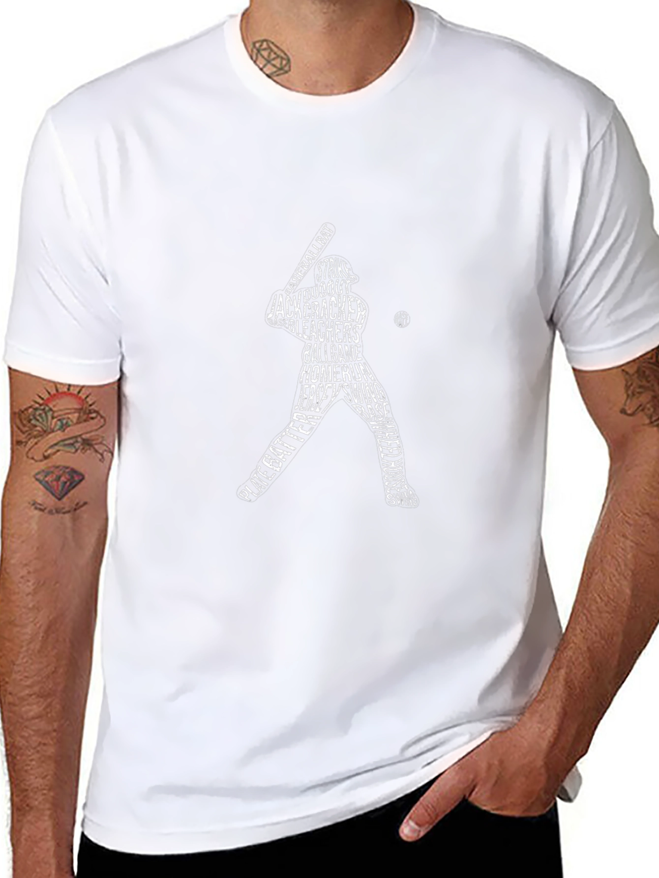 Baseball Word Art T-Shirt