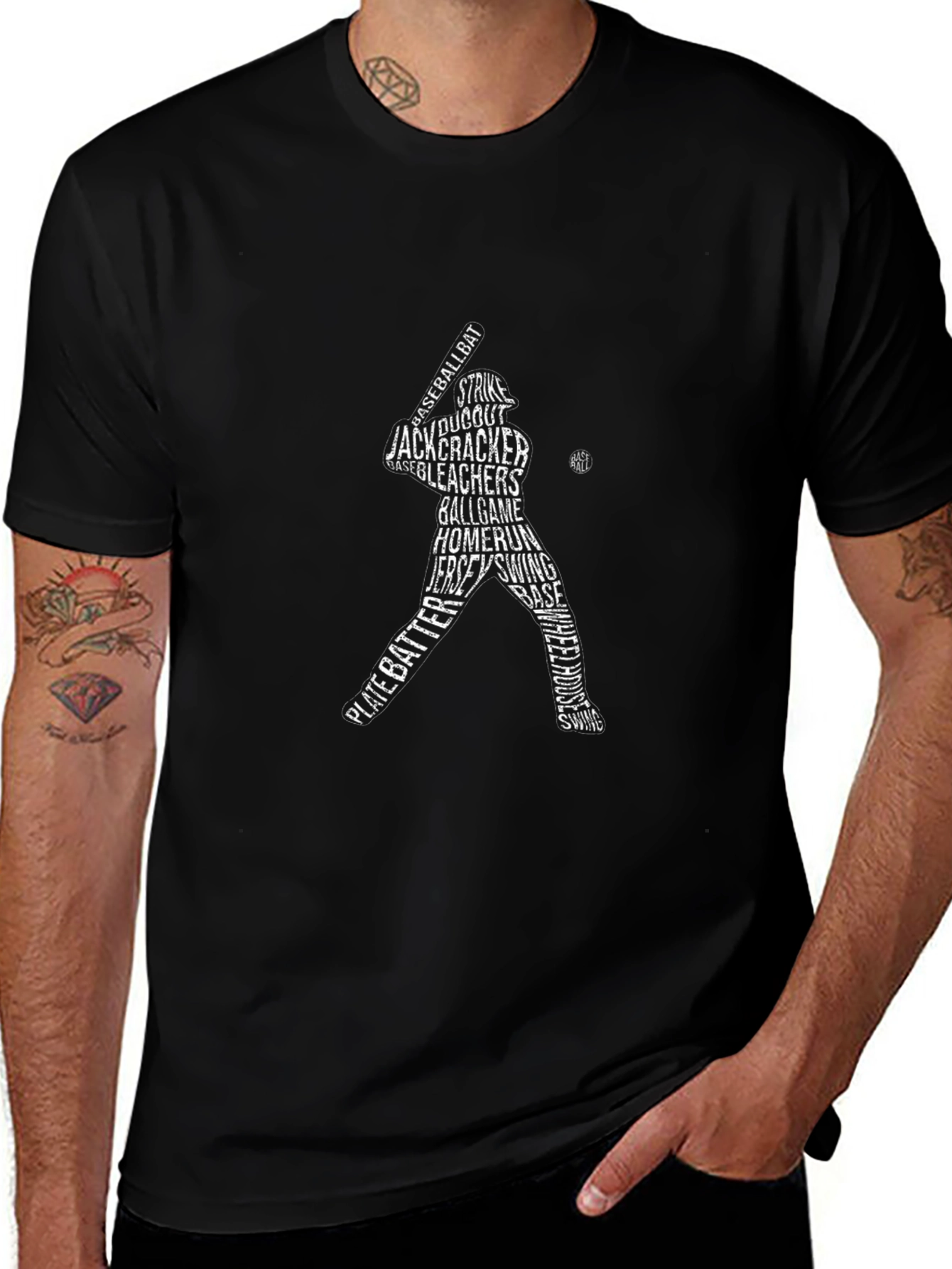 Baseball Word Art T-Shirt