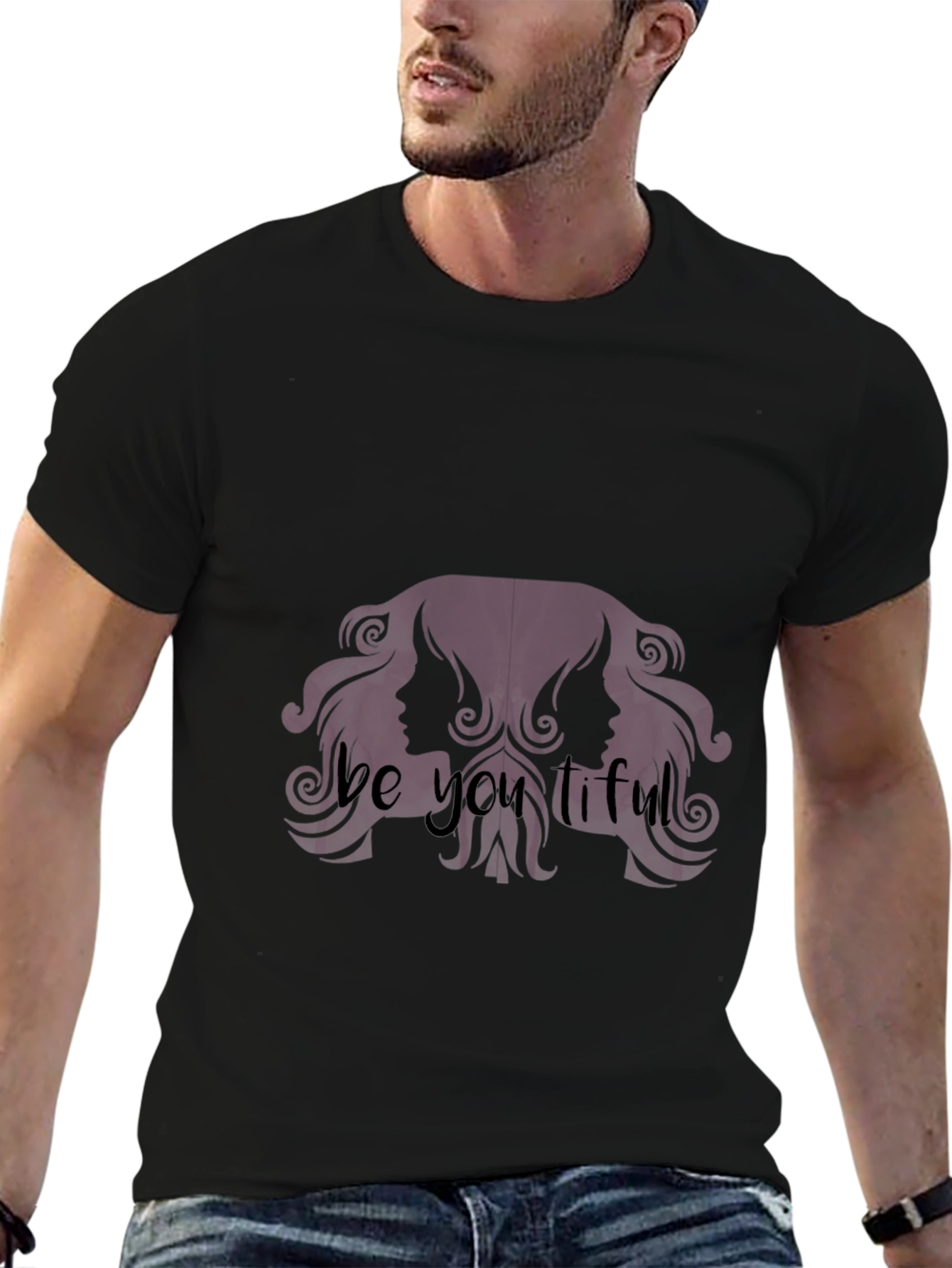 Be You tiful Black Tee