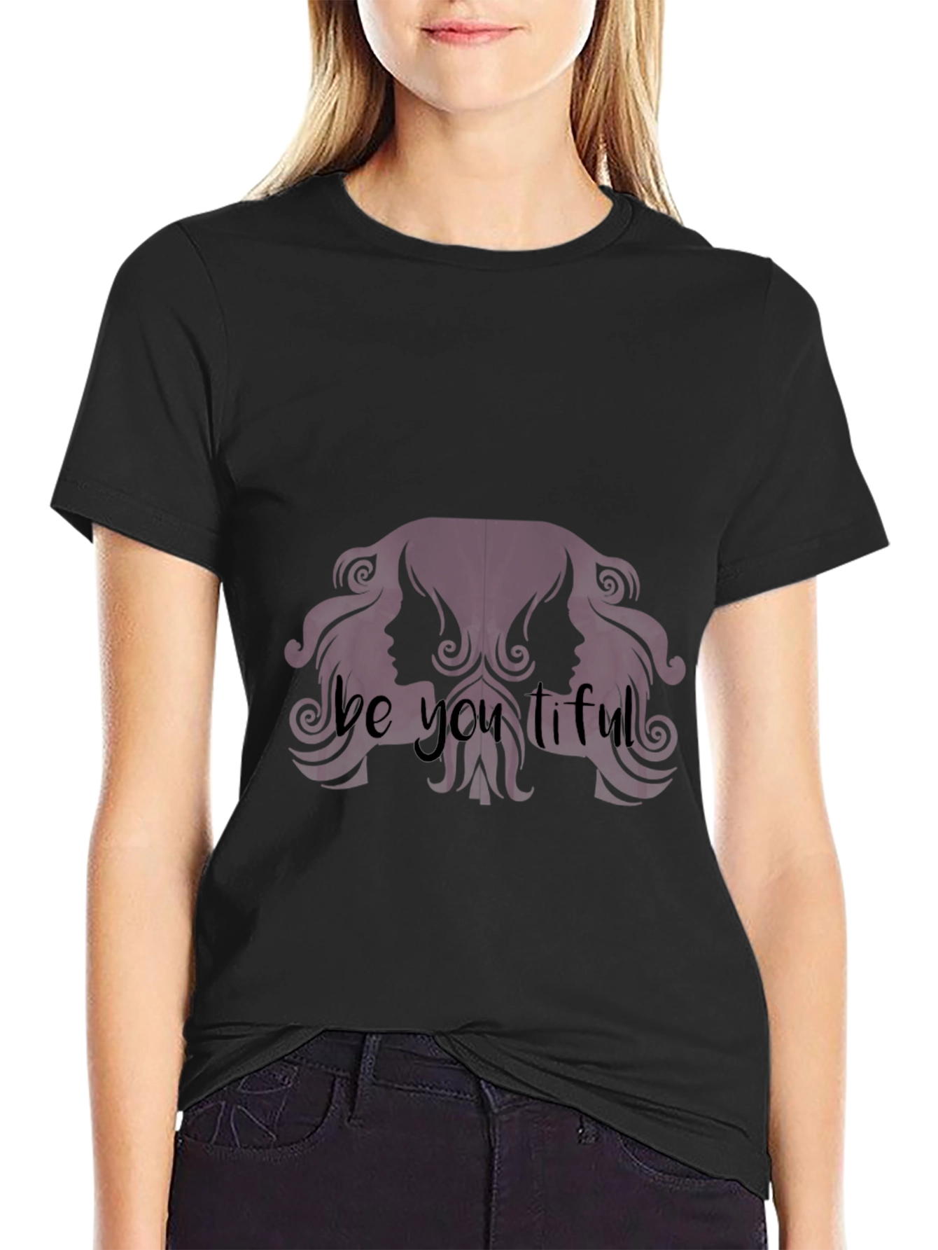 Be You tiful Black Tee