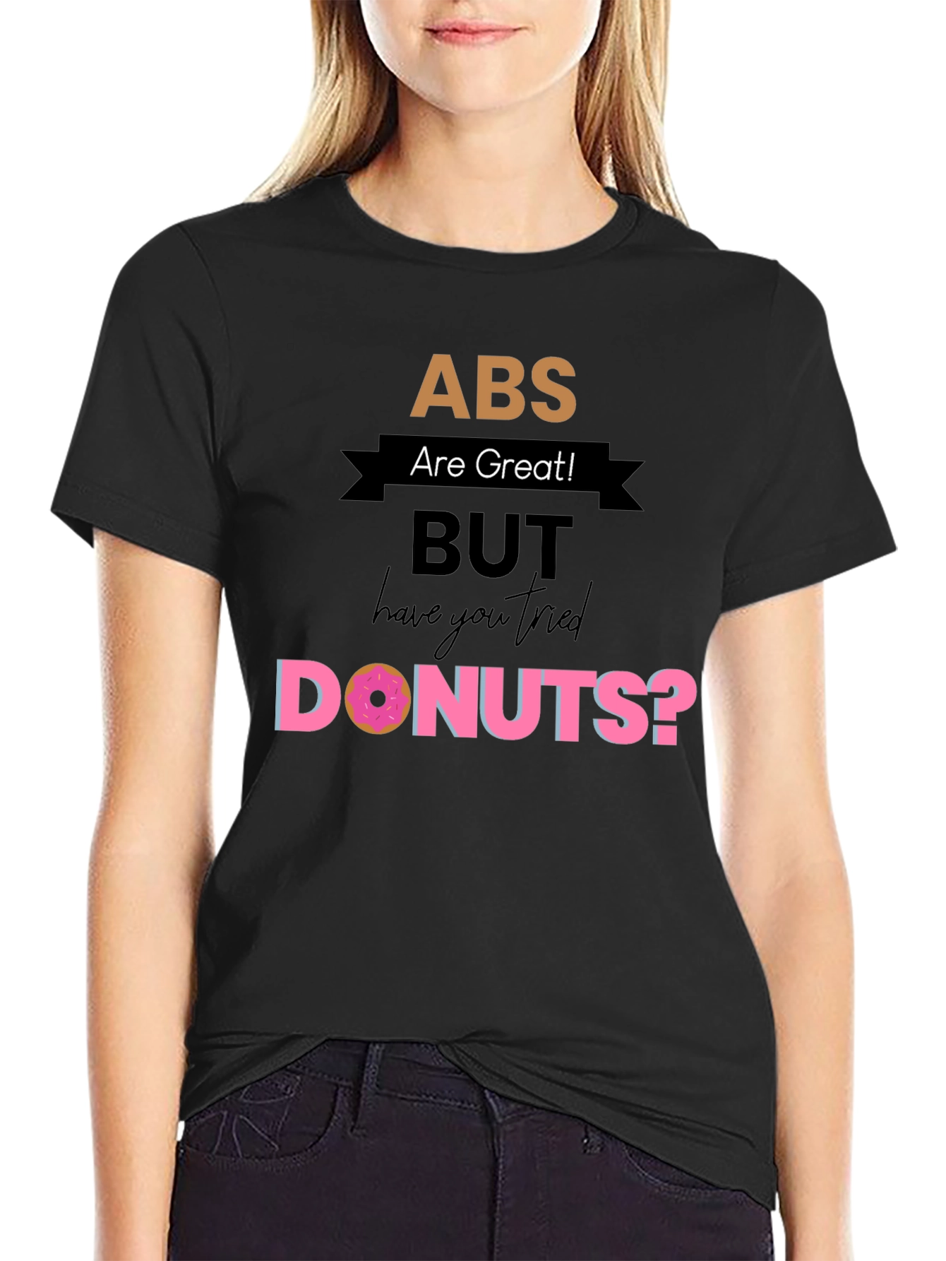 ABS Donuts Graphic Tee - Mens Casual T-Shirt