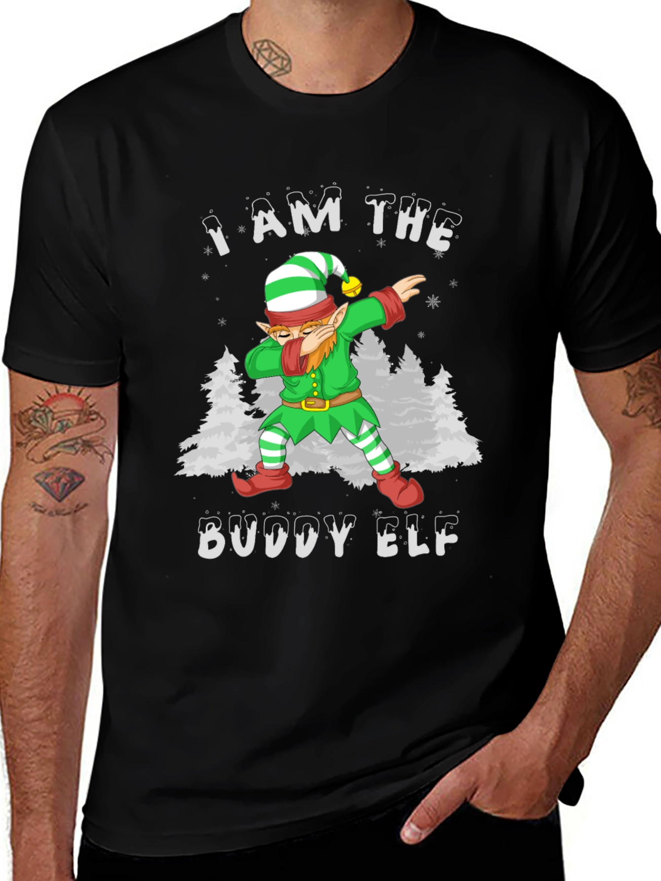 Buddy Elf Dabbing Christmas T-Shirt