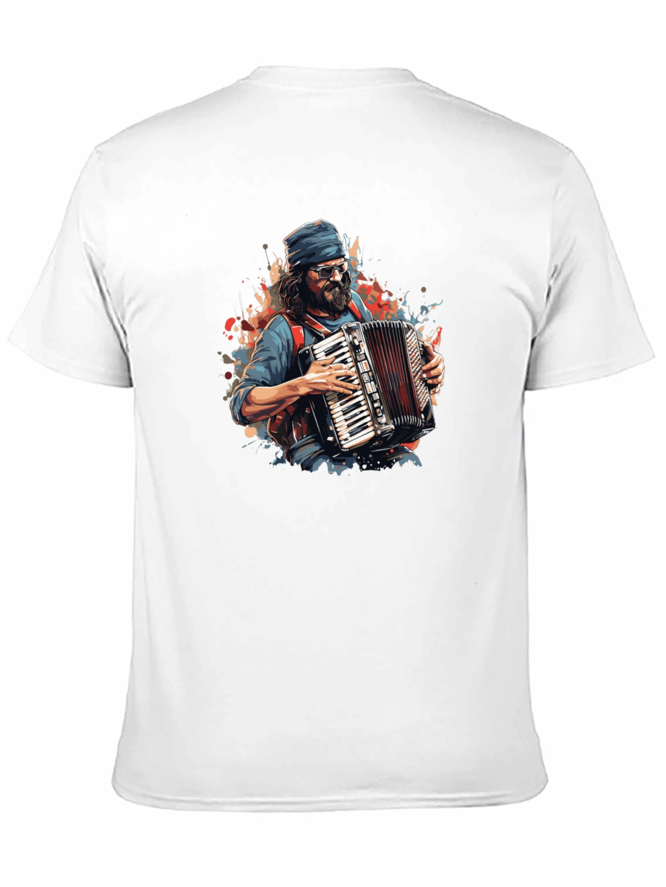Accordion Player Graphic Tee - Black