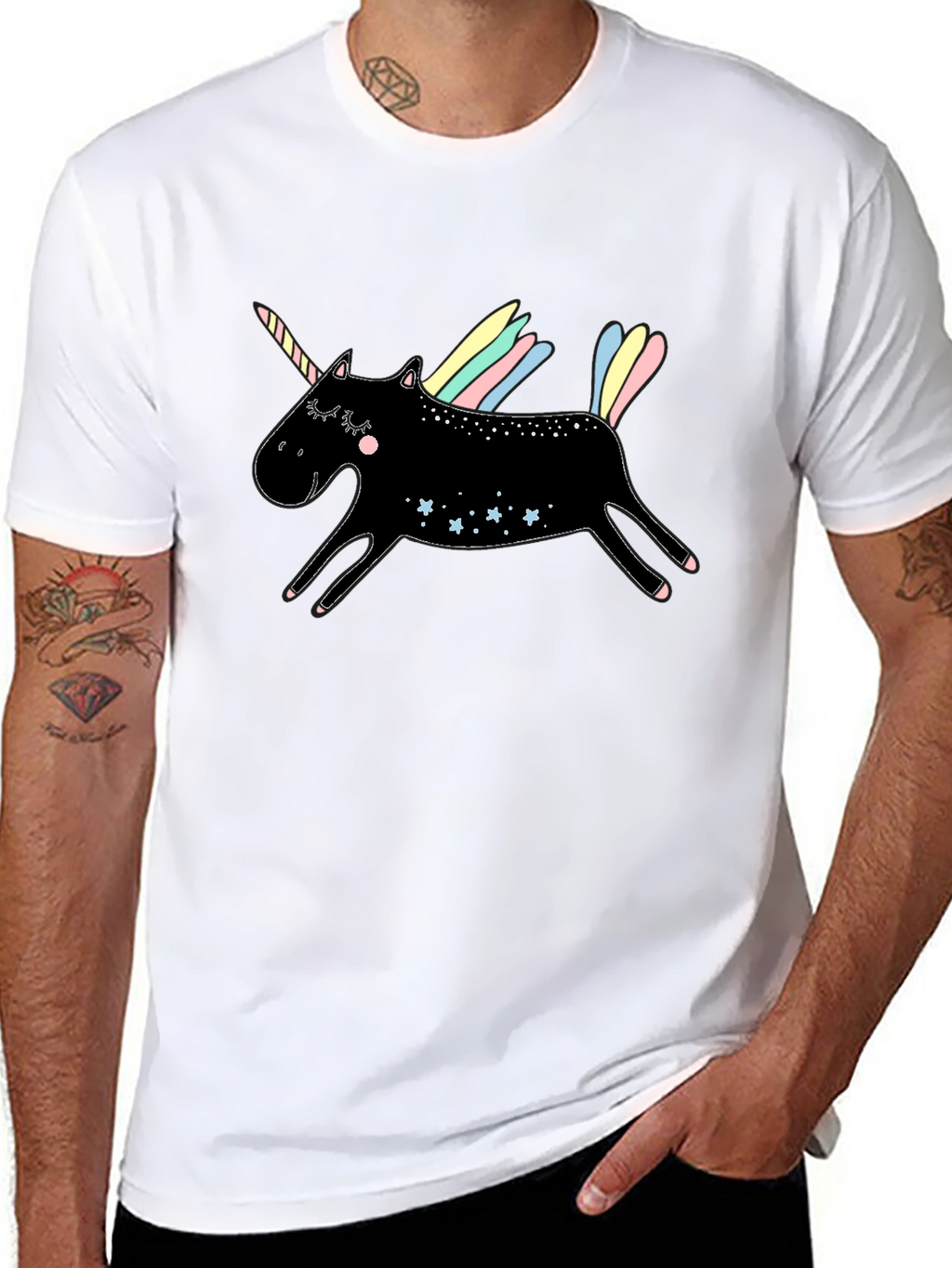 Black Unicorn Graphic T-Shirt
