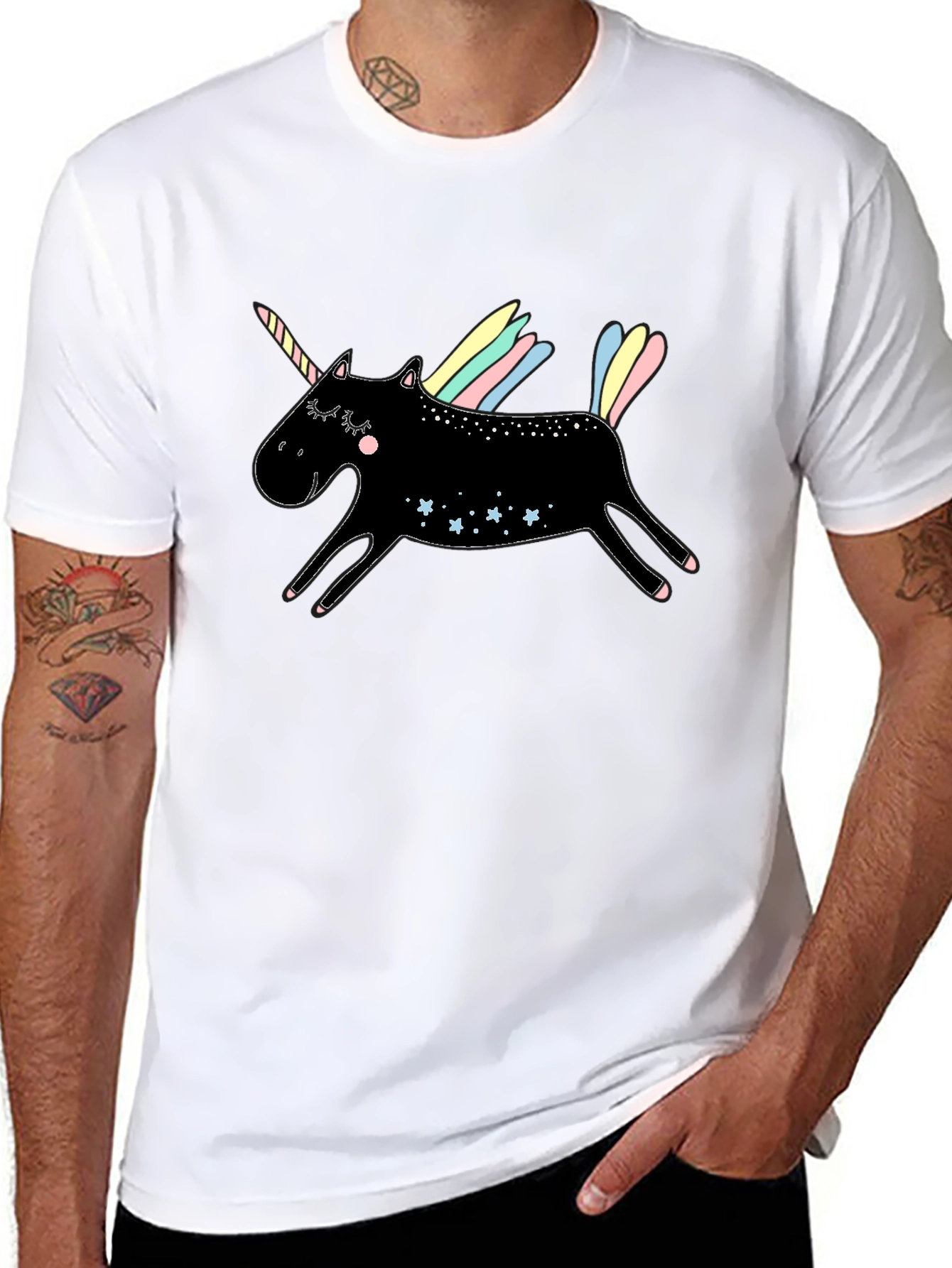 Black Unicorn Graphic T-Shirt