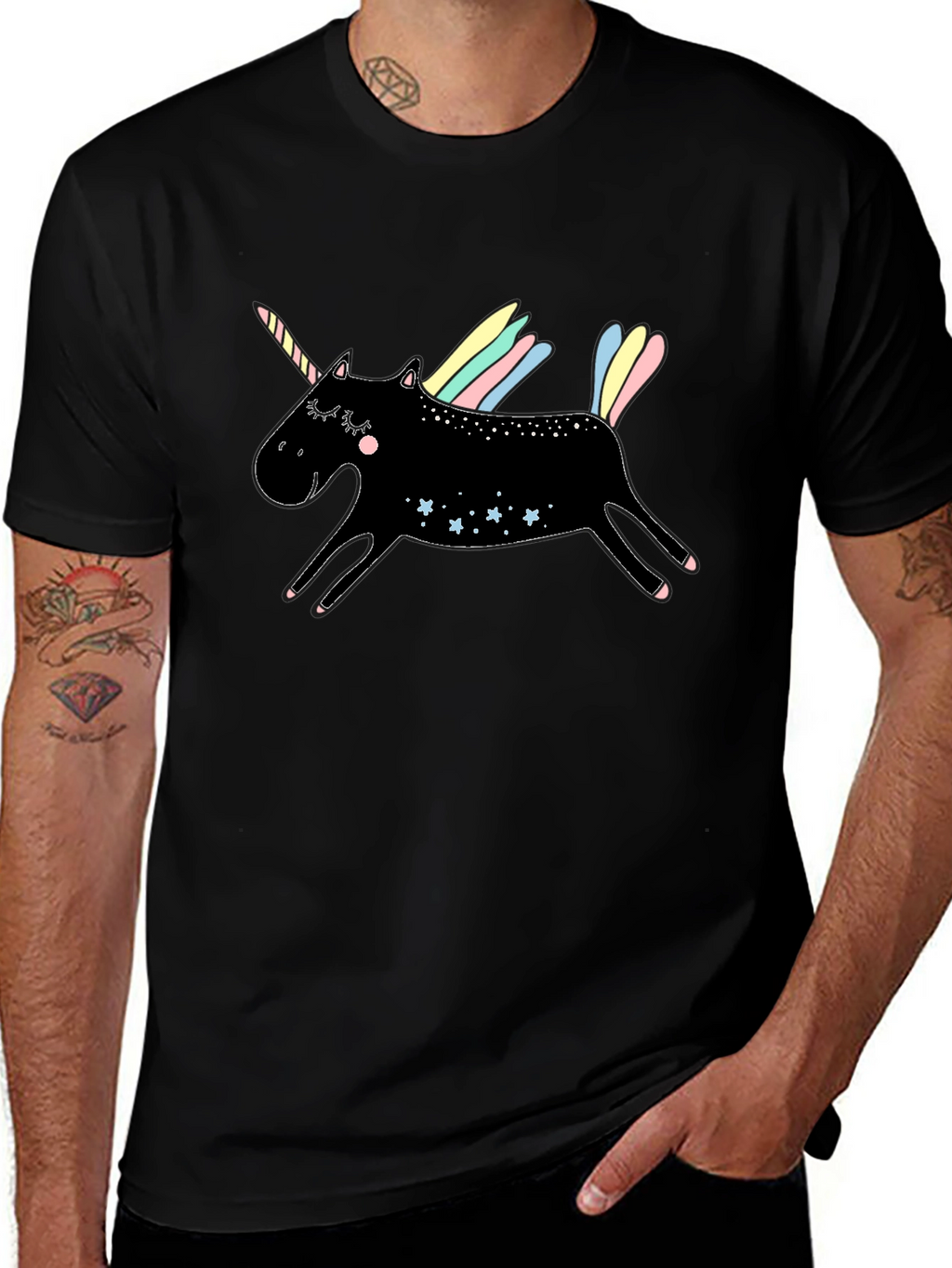 Black Unicorn Graphic T-Shirt