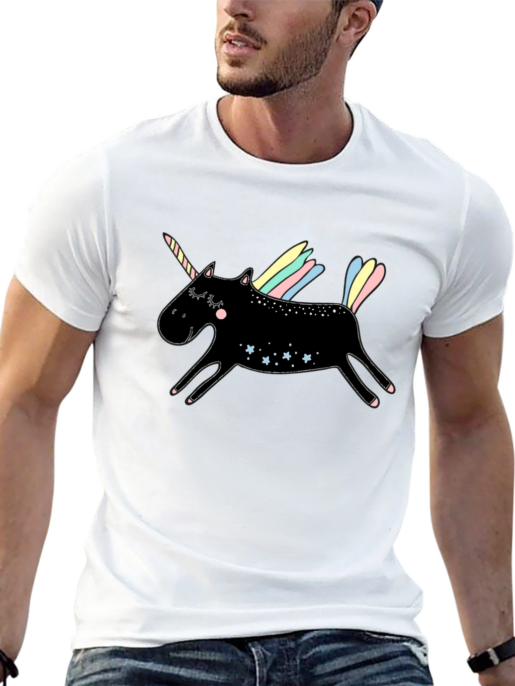 Black Unicorn Graphic T-Shirt