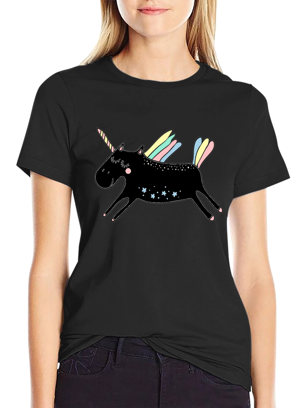 Black Unicorn Graphic T-Shirt