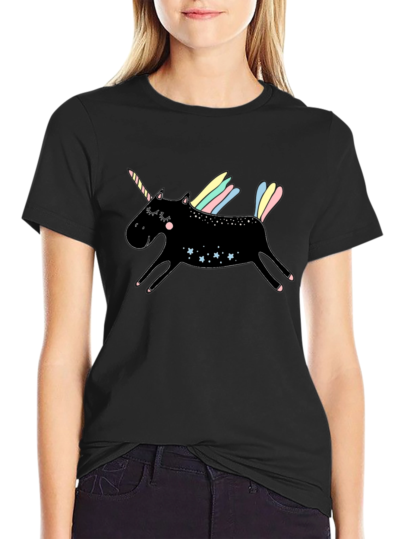 Black Unicorn Graphic T-Shirt