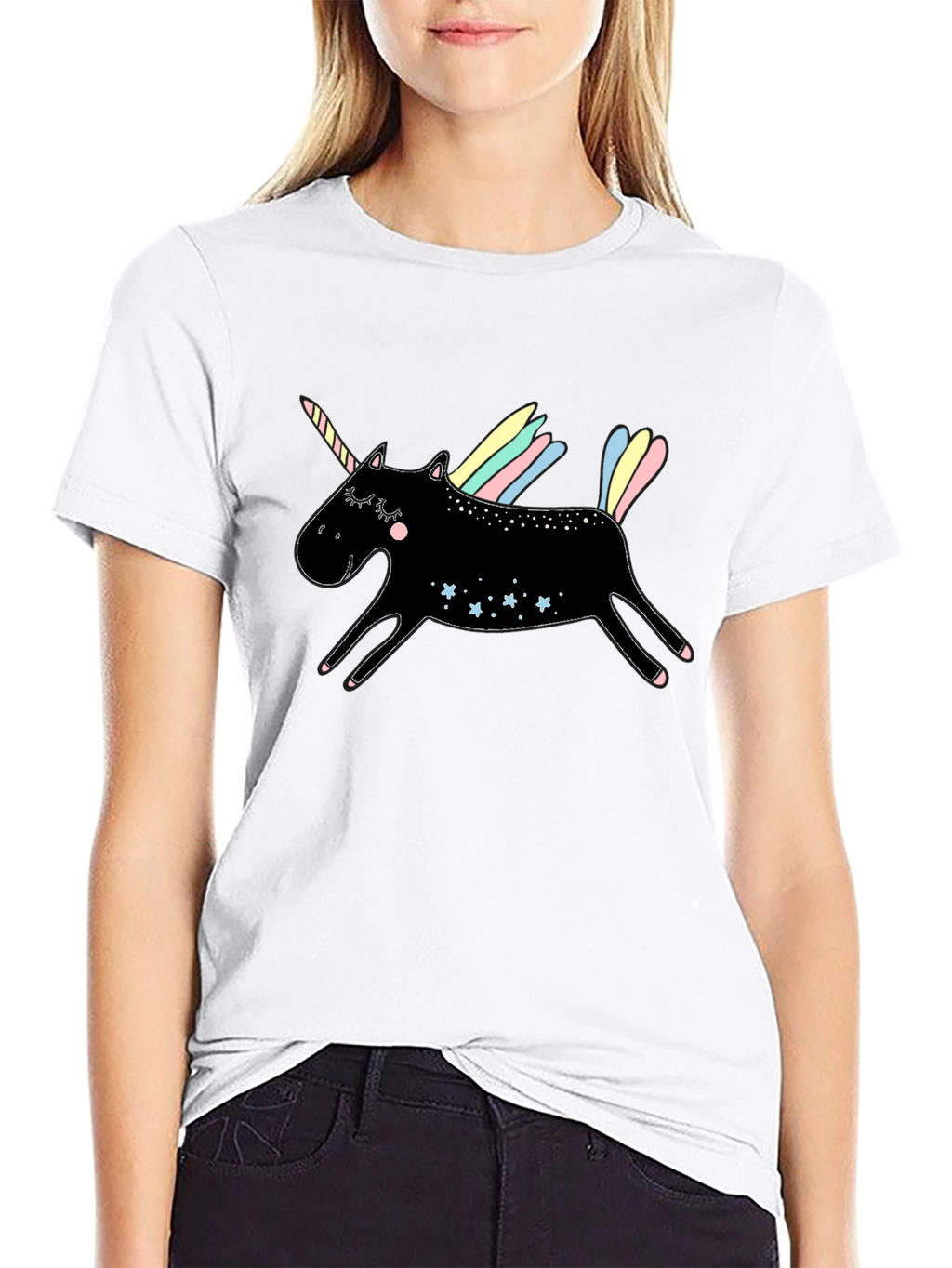 Black Unicorn Graphic T-Shirt