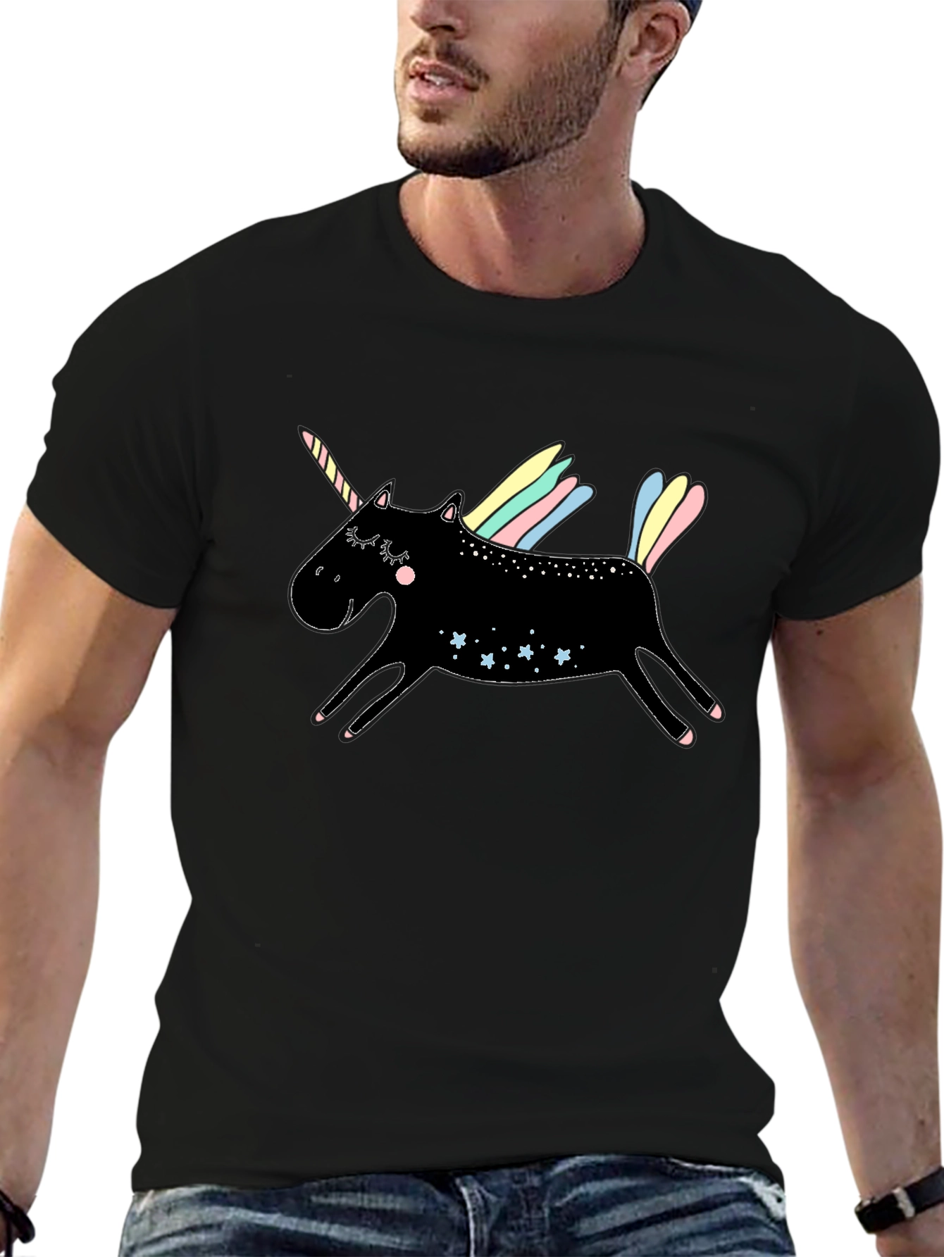 Black Unicorn Graphic T-Shirt