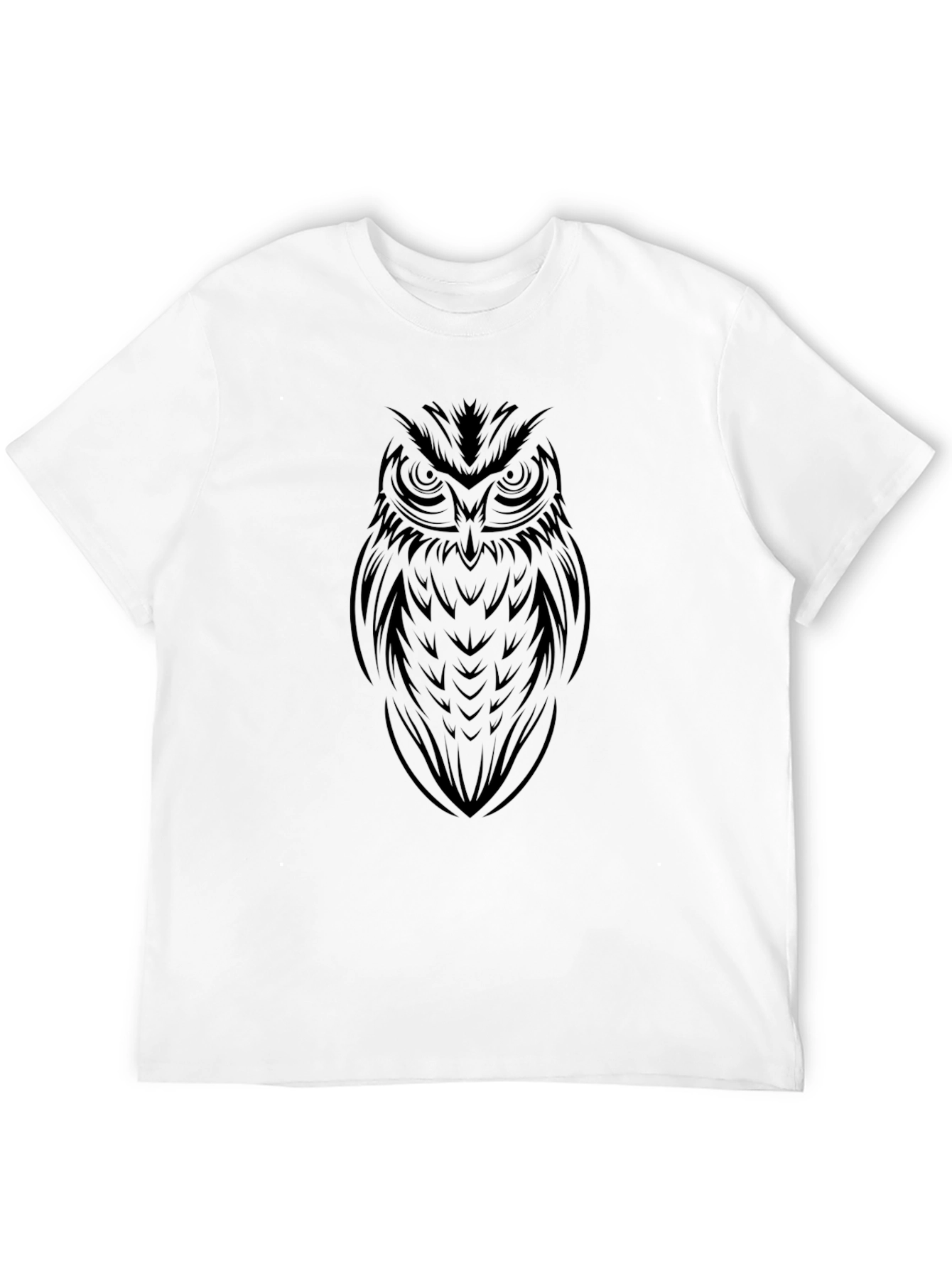 Black Owl Graphic Tee - Mens Casual T-Shirt