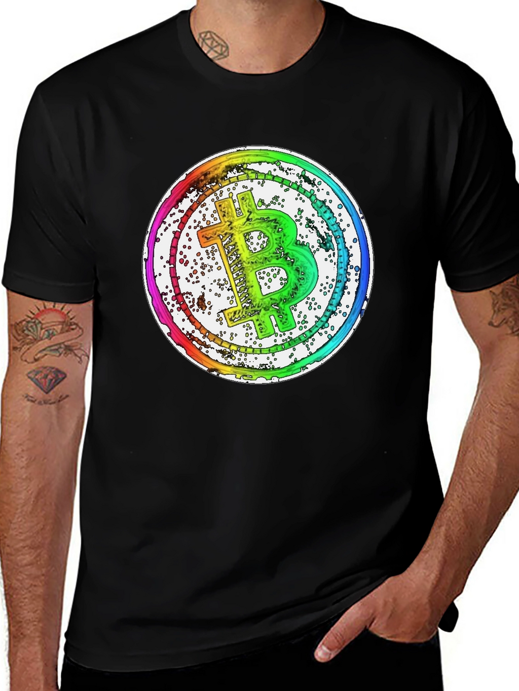 Bitcoin Rainbow Graphic T-Shirt