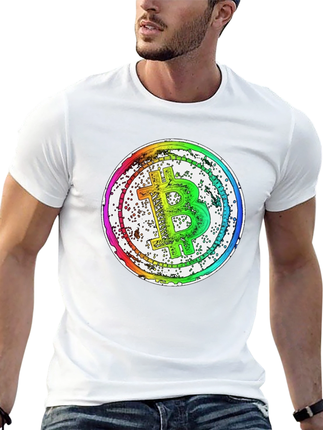 Bitcoin Rainbow Graphic T-Shirt