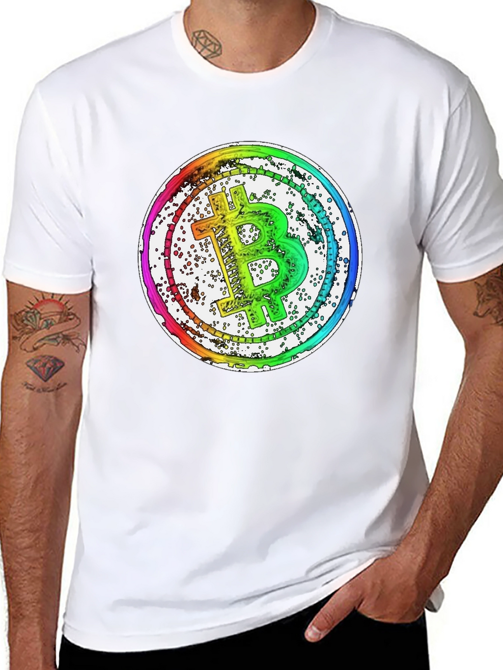 Bitcoin Rainbow Graphic T-Shirt