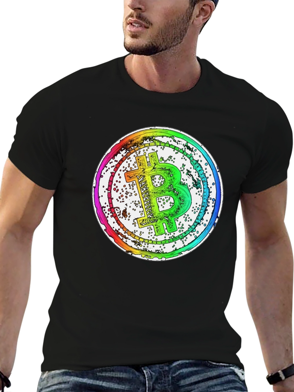 Bitcoin Rainbow Graphic T-Shirt