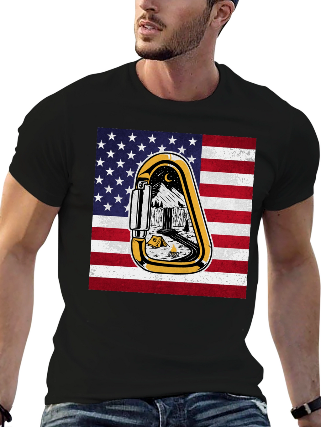 American Climbing Carabiner Tee