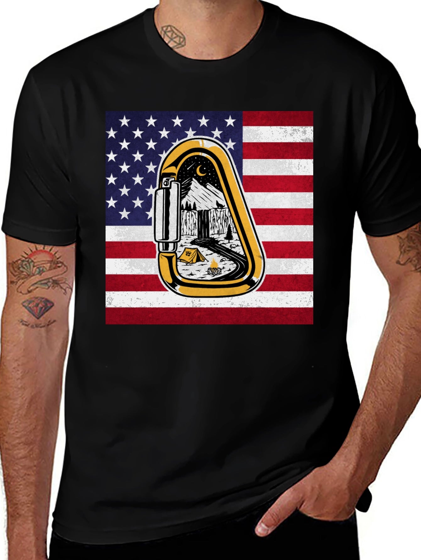 American Climbing Carabiner Tee