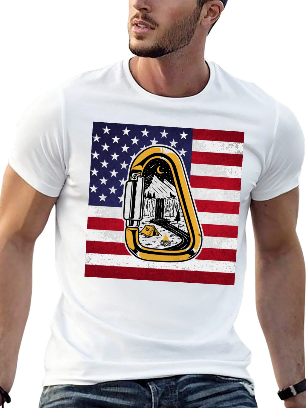 American Climbing Carabiner Tee