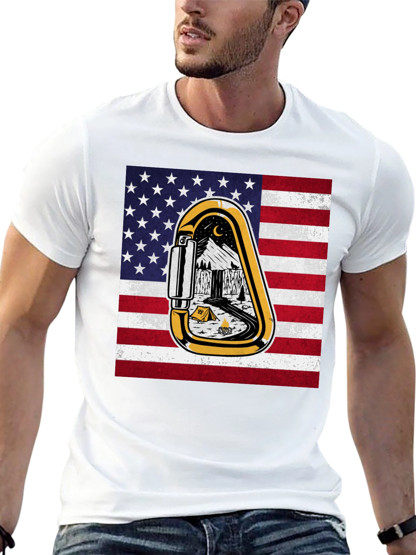American Climbing Carabiner Tee