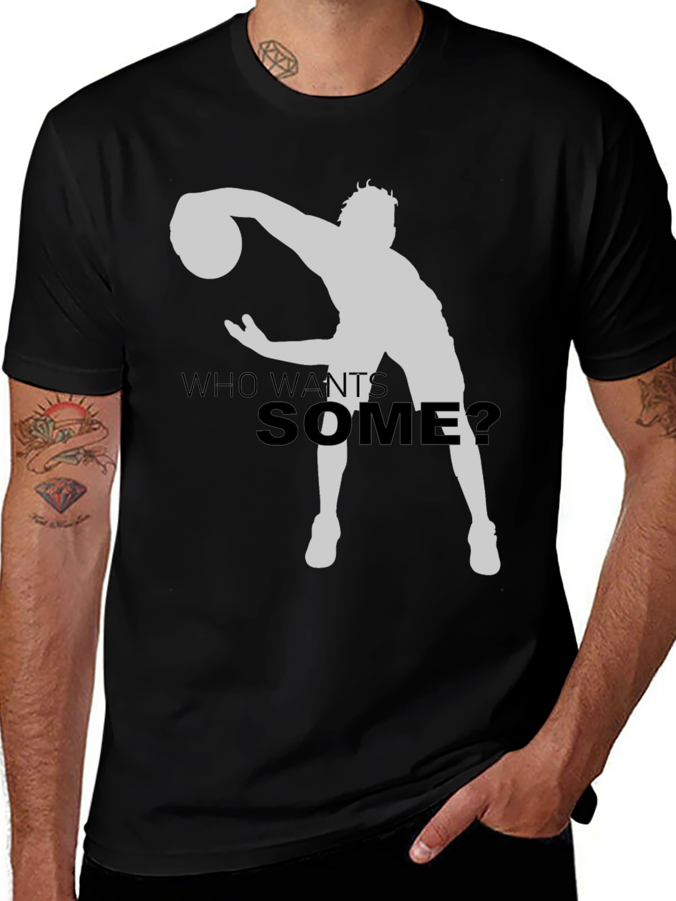 Basketball Silhouette Graphic T-Shirt